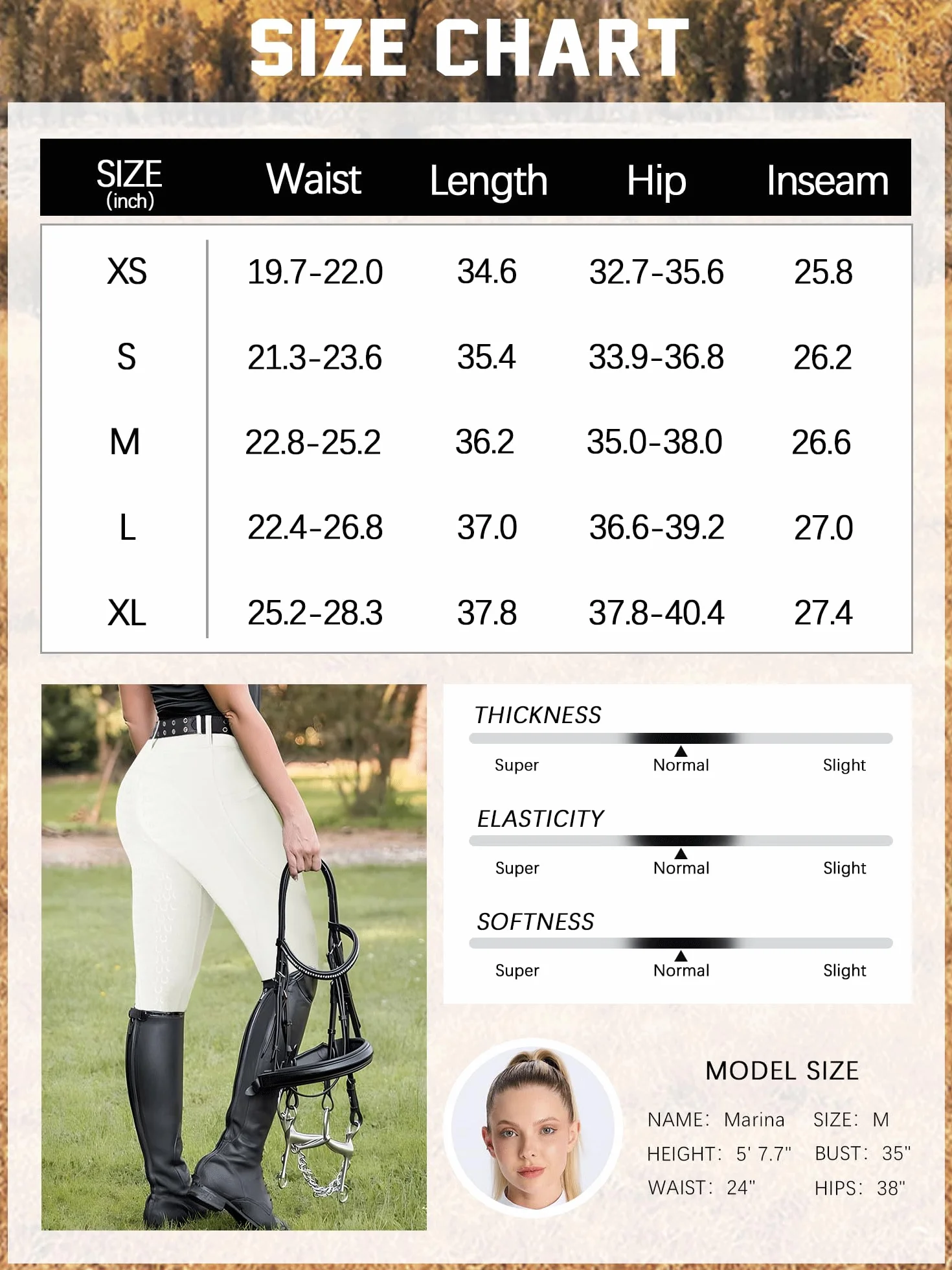 Pantalon d'équitation Femme Taille Haute Stretch Leggings Équitation Silicone Antidérapant Intégral avec Poche Zippée et Passants de Ceinture