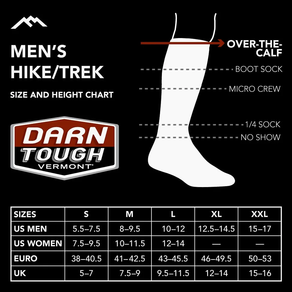 Darn Tough Mountaineering Over The Calf Extra Cushion Socks Moderne Homme (lot de 1)