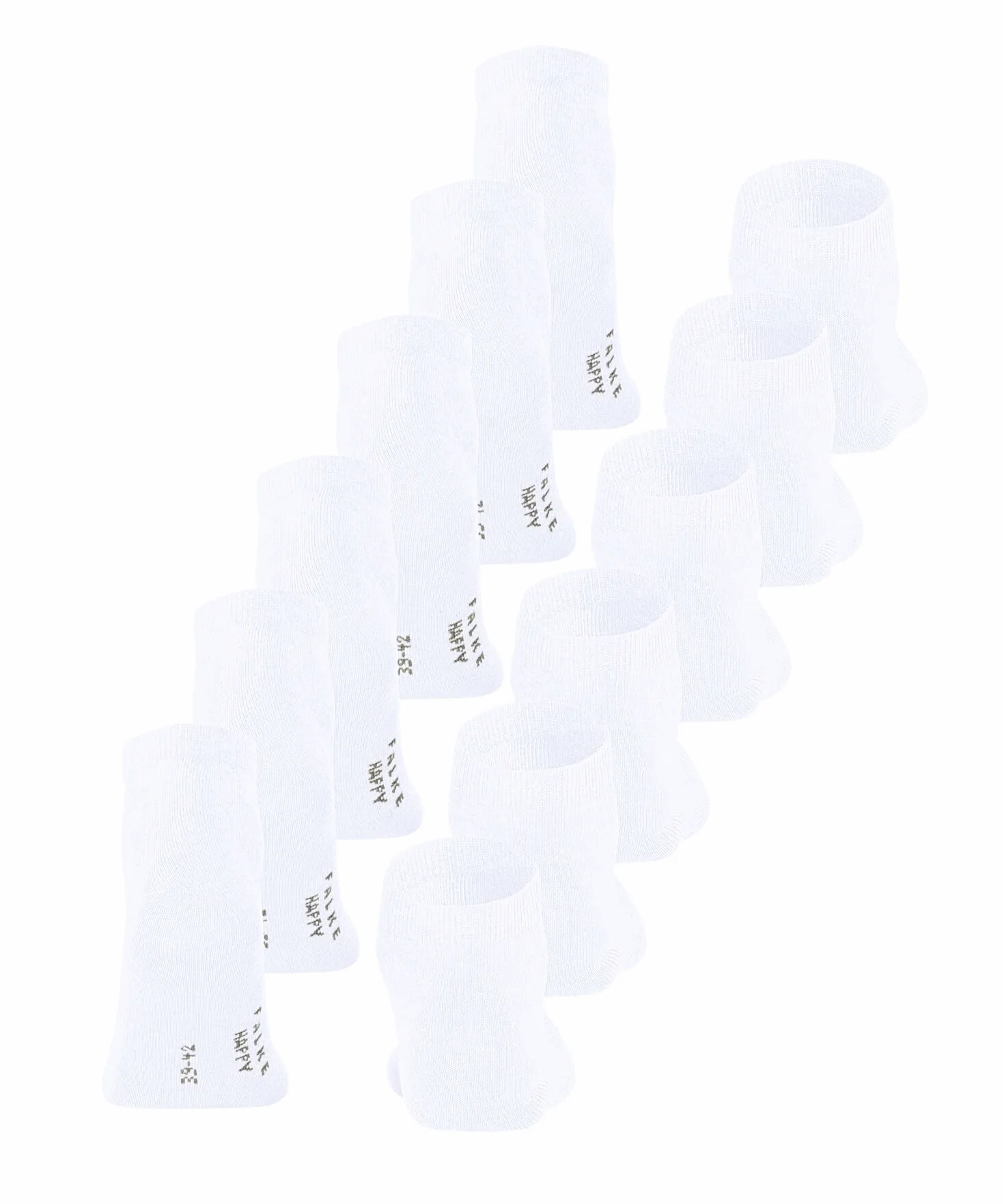 FALKE homme Happy 6-Pack socquettes respirantes coton chaussettes basses renforcées douces sur la peau couture plate aux orteils unies pour tous usages multipack lot de 6 paires | Lot de 6 paires de sneakers en coton