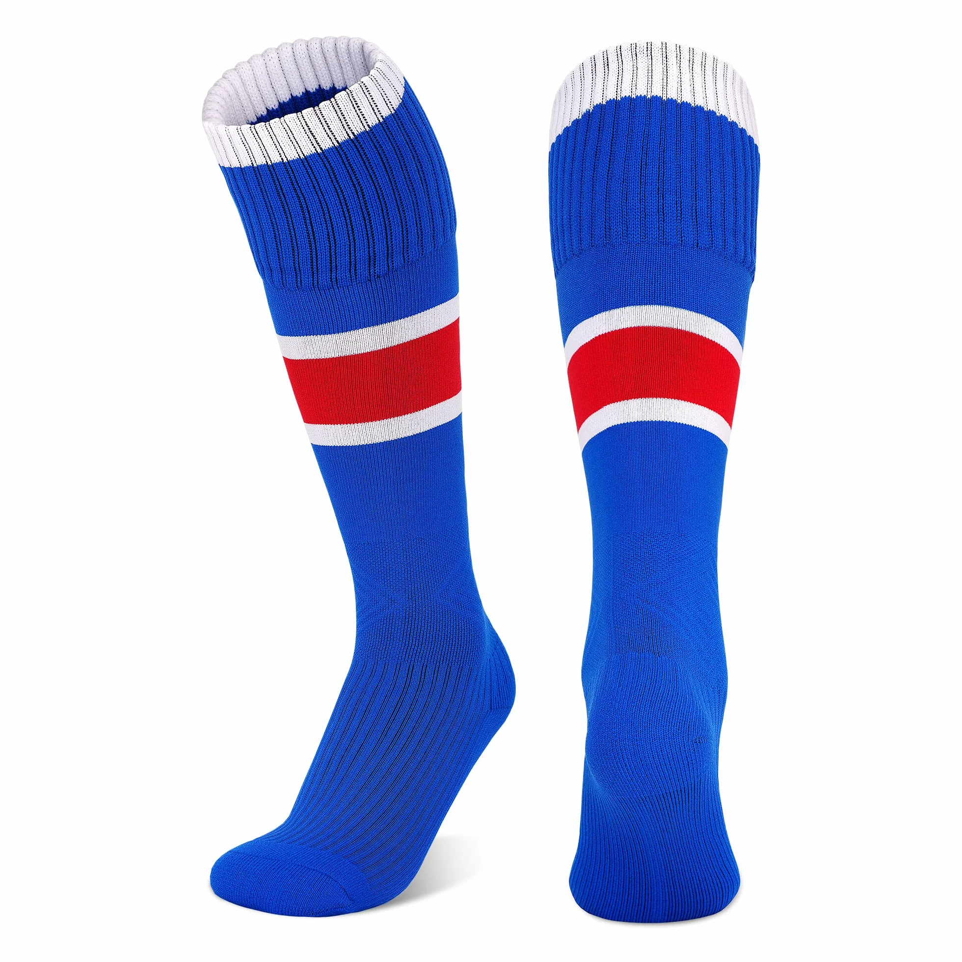 GRPSKCOS 1 paire de chaussettes de football pour enfants - Respirantes - Pour le tennis, le rugby, le hockey - Pour garçons et filles de 4 à 12 ans