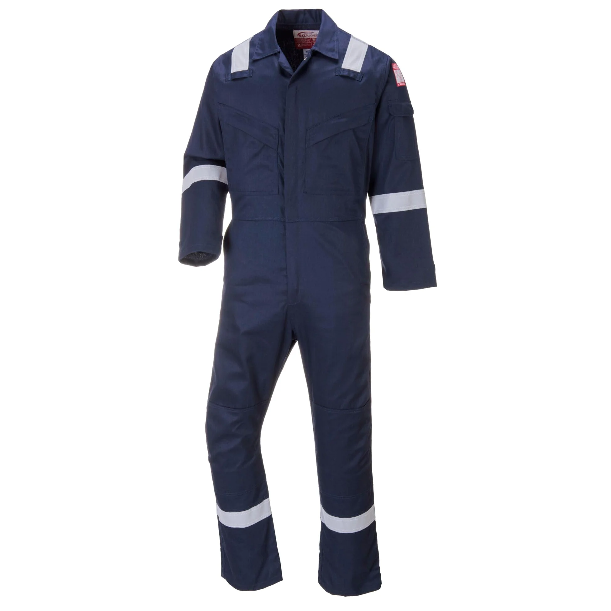 Portwest FR50 Men's Reflective FR Coveralls - Flame Resistant Anti-Static Arc Proof Saferty Workwear Overalls