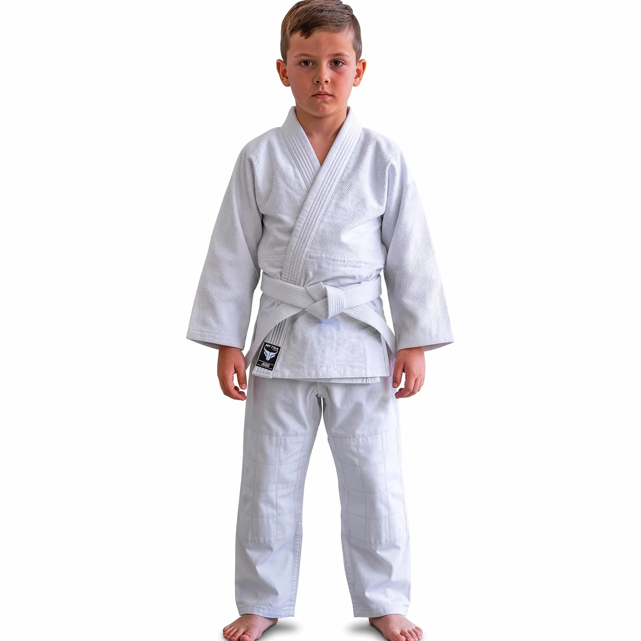 Mytra Fusion Judo Gi pour Enfants – Uniforme de Judo Junior Résistant pour Entraînement et Compétition – Kimono de Judo Durable avec Coutures Renforcées et Ceinture Incluse