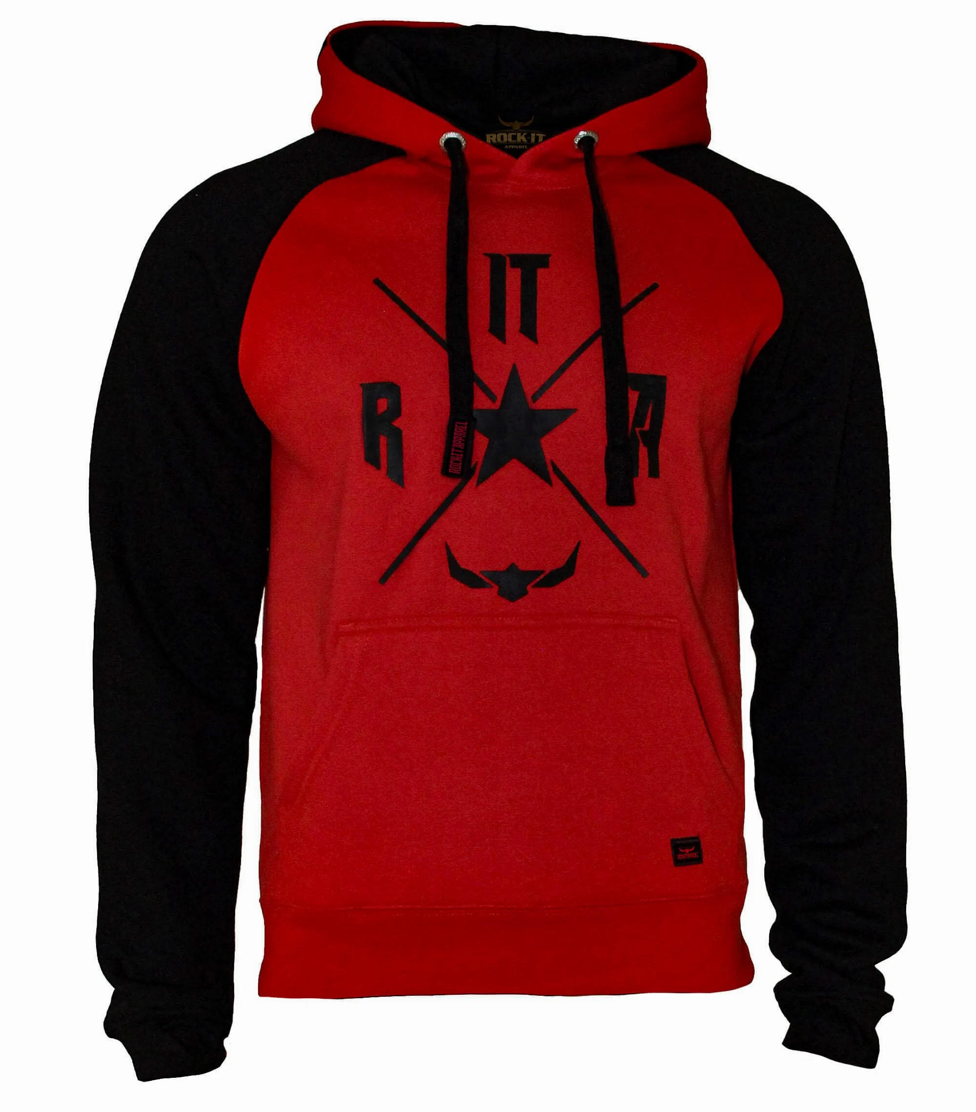 ROCK-IT Apparel Sweat à Capuche Homme, Sweat Raglan 2 Tons, Tissu Doux, qualité supérieure, Tailles S-5XL Couleur Gris