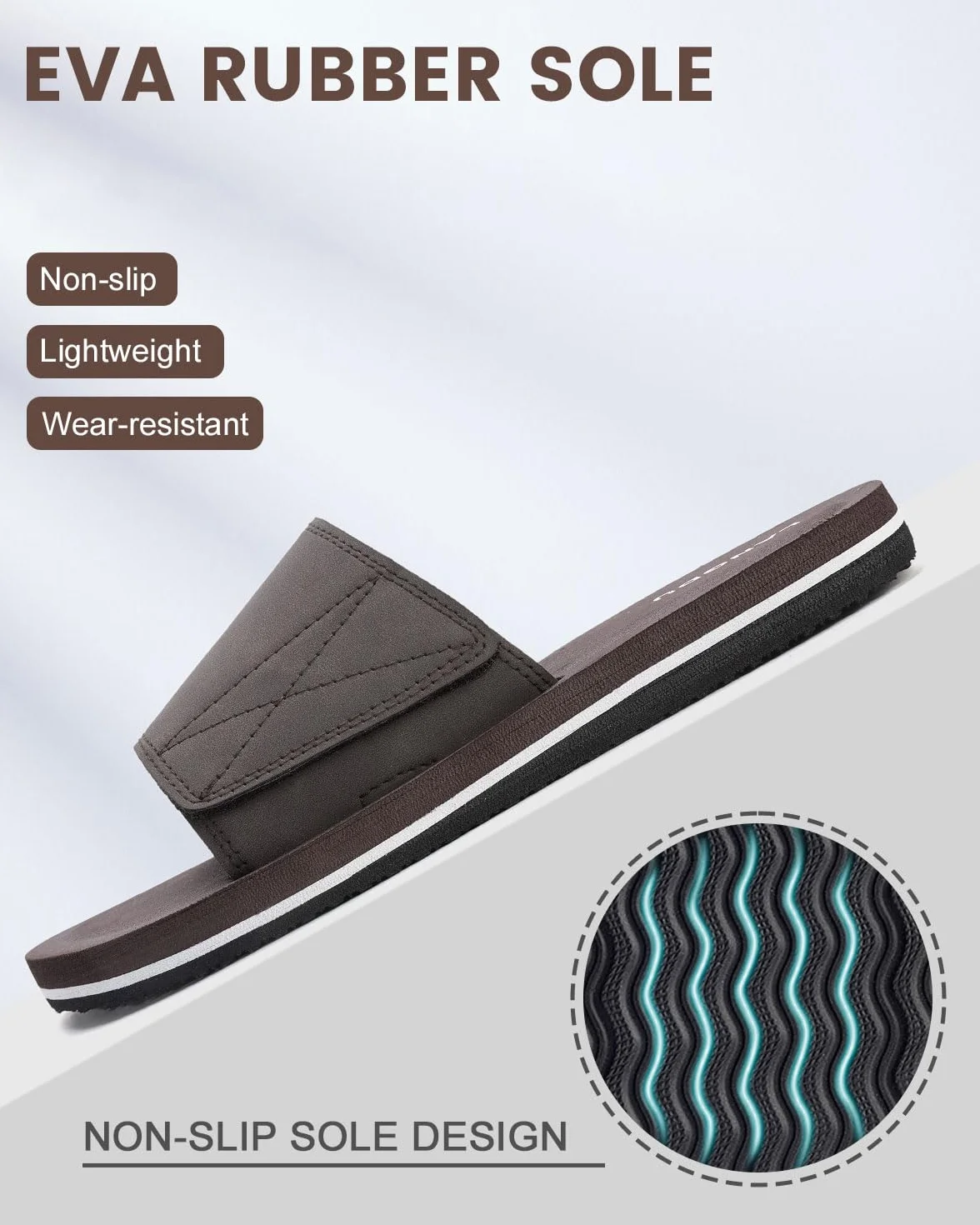 LANGDU Claquette Hommes Piscine Sandales