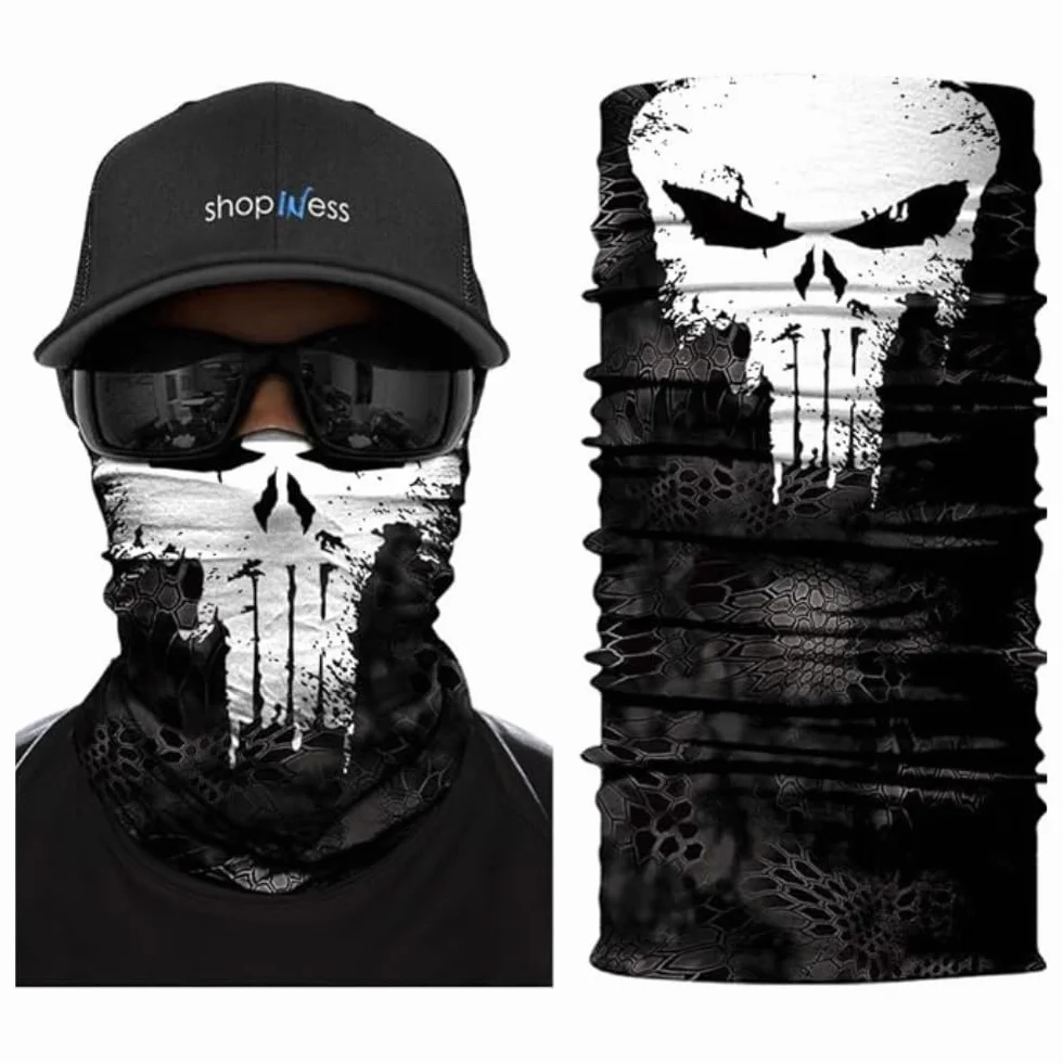ShopINess Cache-cou Unisexe Multifonctionnel Foulard Multifonctions Bandana Tubulaire pour Sports, Fêtes, Halloween, Carnaval, Personnages de Films et Super-héros Alien