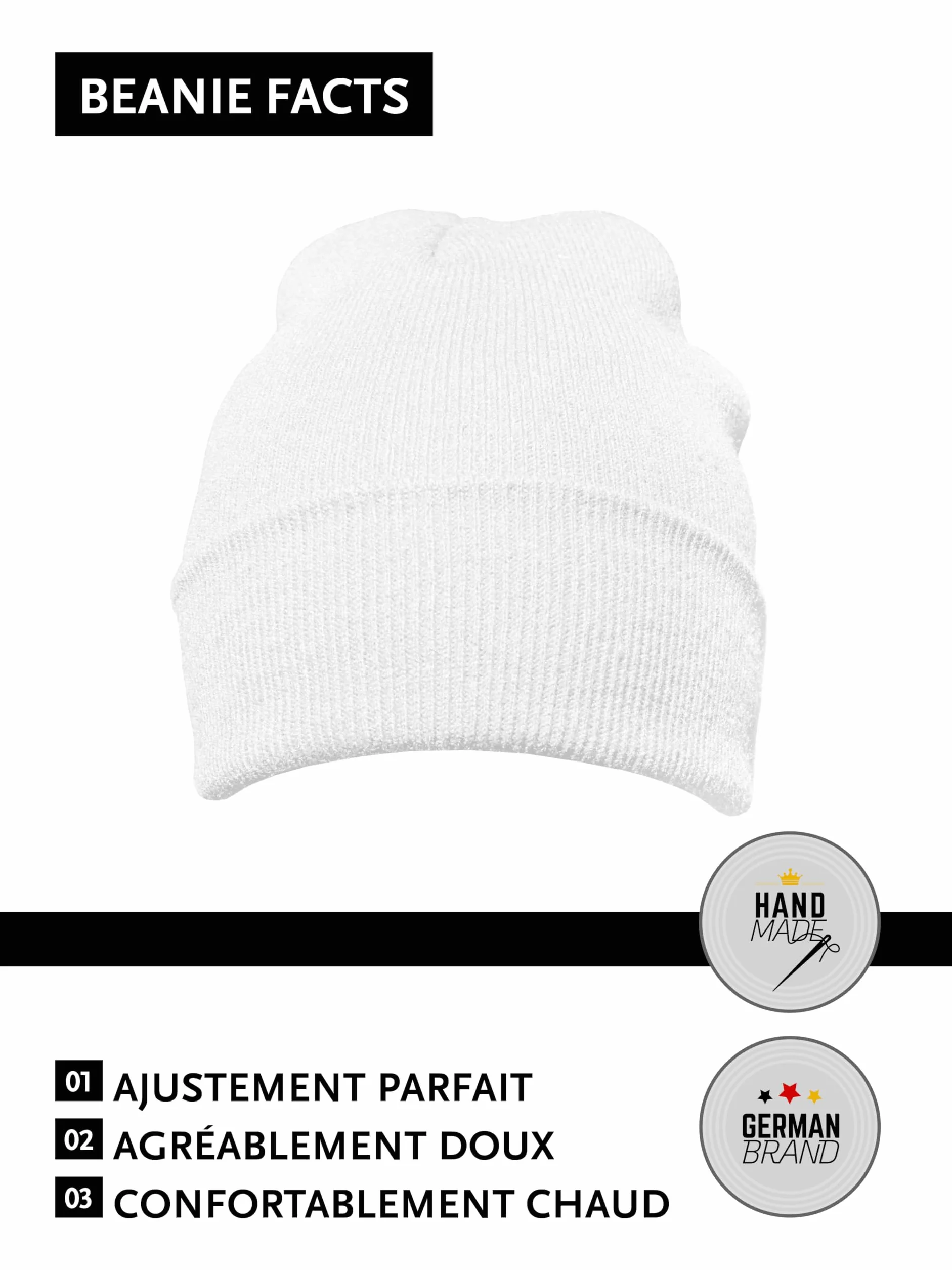 DonDon Bonnet Homme Bonnet Femme Hiver Beanie Design Classique