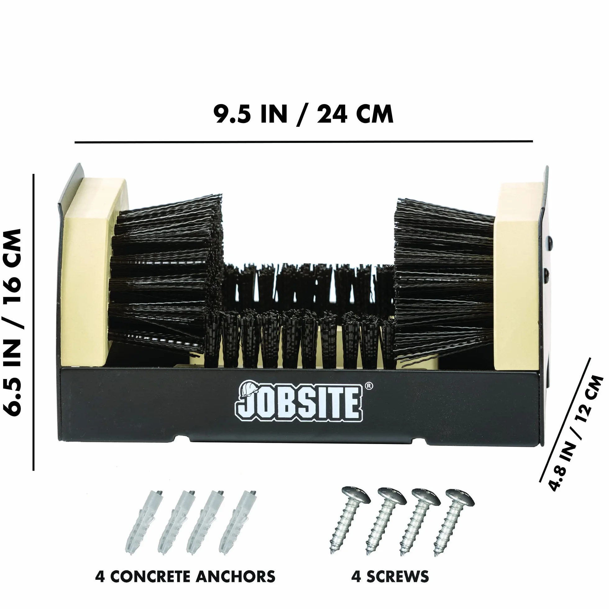 Laveur de Bottes Original JobSite - Nettoyeur à Chaussures et Brosse à gratter Industriel permanents