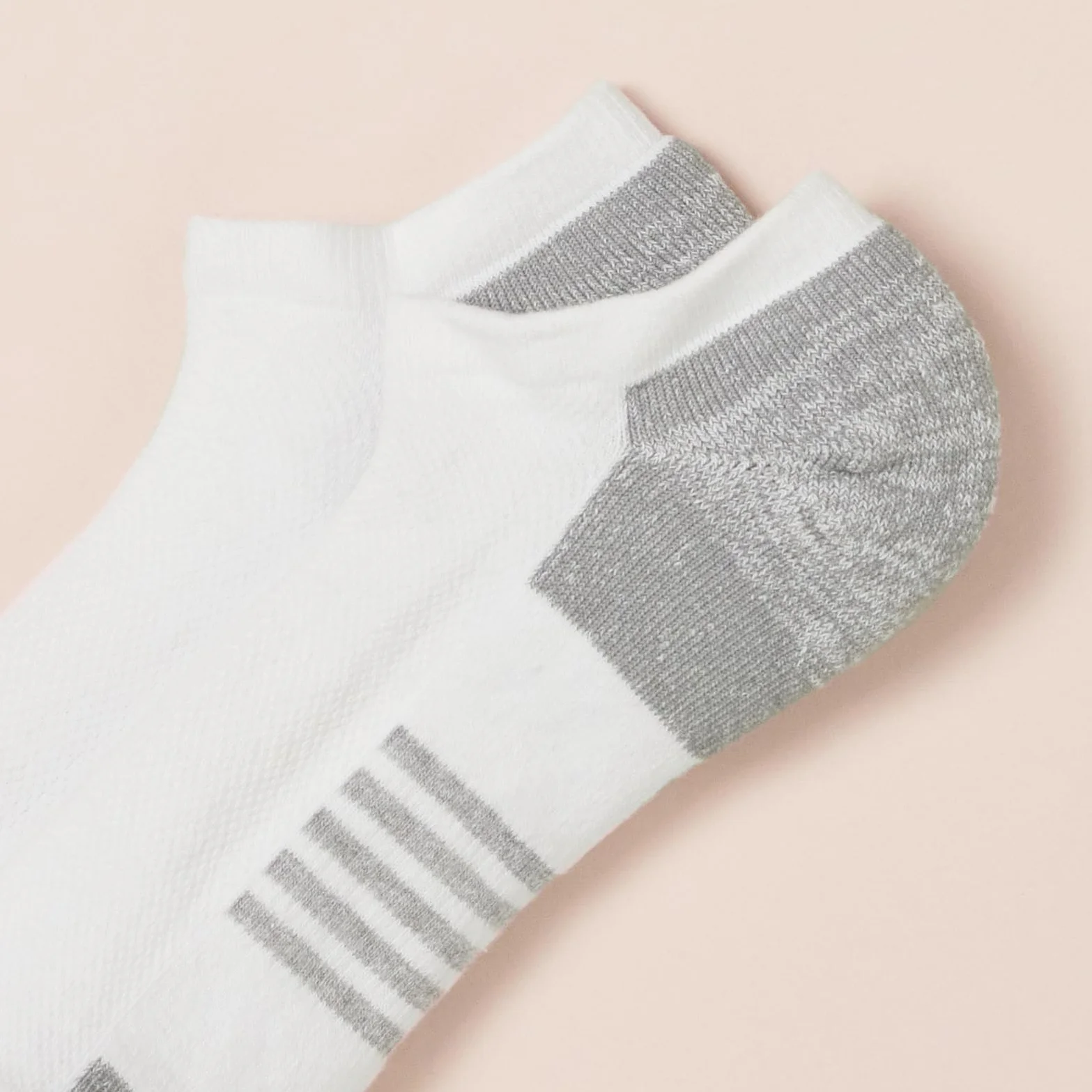 Amazon Essentials Homme Chaussettes Invisibles en Coton pour Hommes, Rembourrées et Respirant, Style Sportif