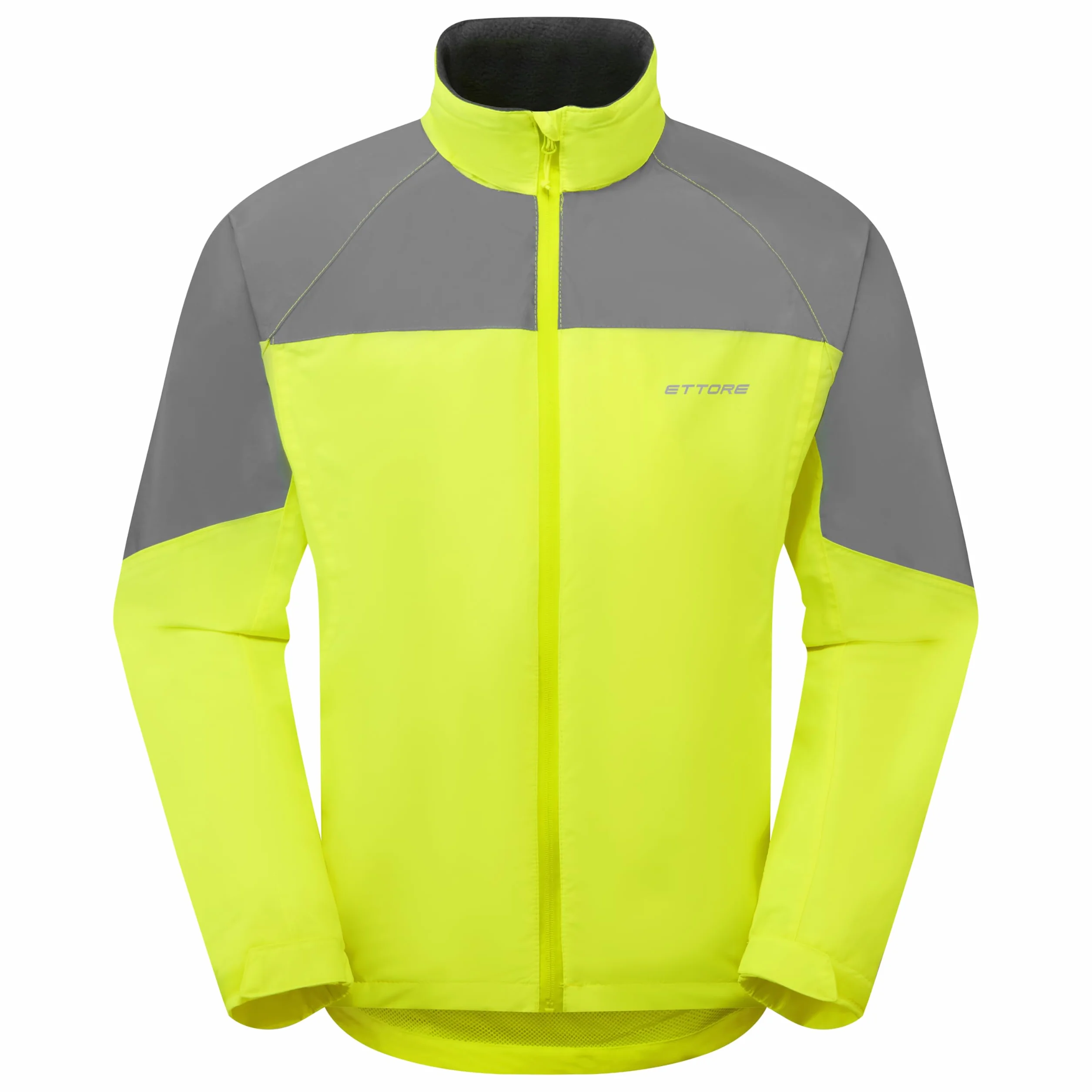 Ettore Veste de cyclisme imperméable pour homme avec capuche amovible respirante haute visibilité – Hybride – Jaune