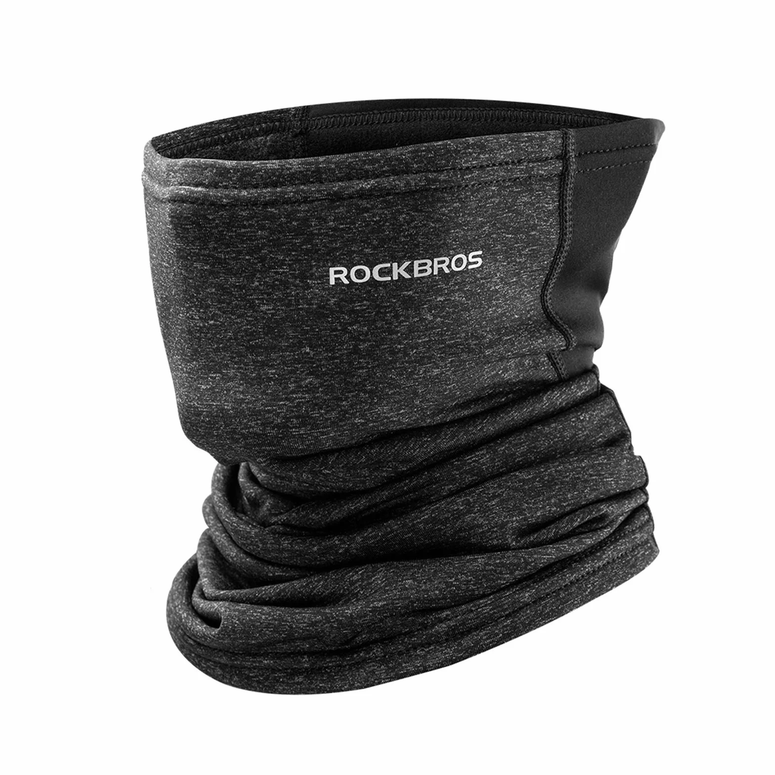 ROCKBROS Cache Cou Moto Polaire Hiver Tour de Cou Thermique Masque Sport Chaud Coupe-Vent Cache Col Unisexe Élastique Anti-Poussière Multifonctionnel Épais Vélo Noir/Gris Claire/Gris Foncé/Vert Fluo