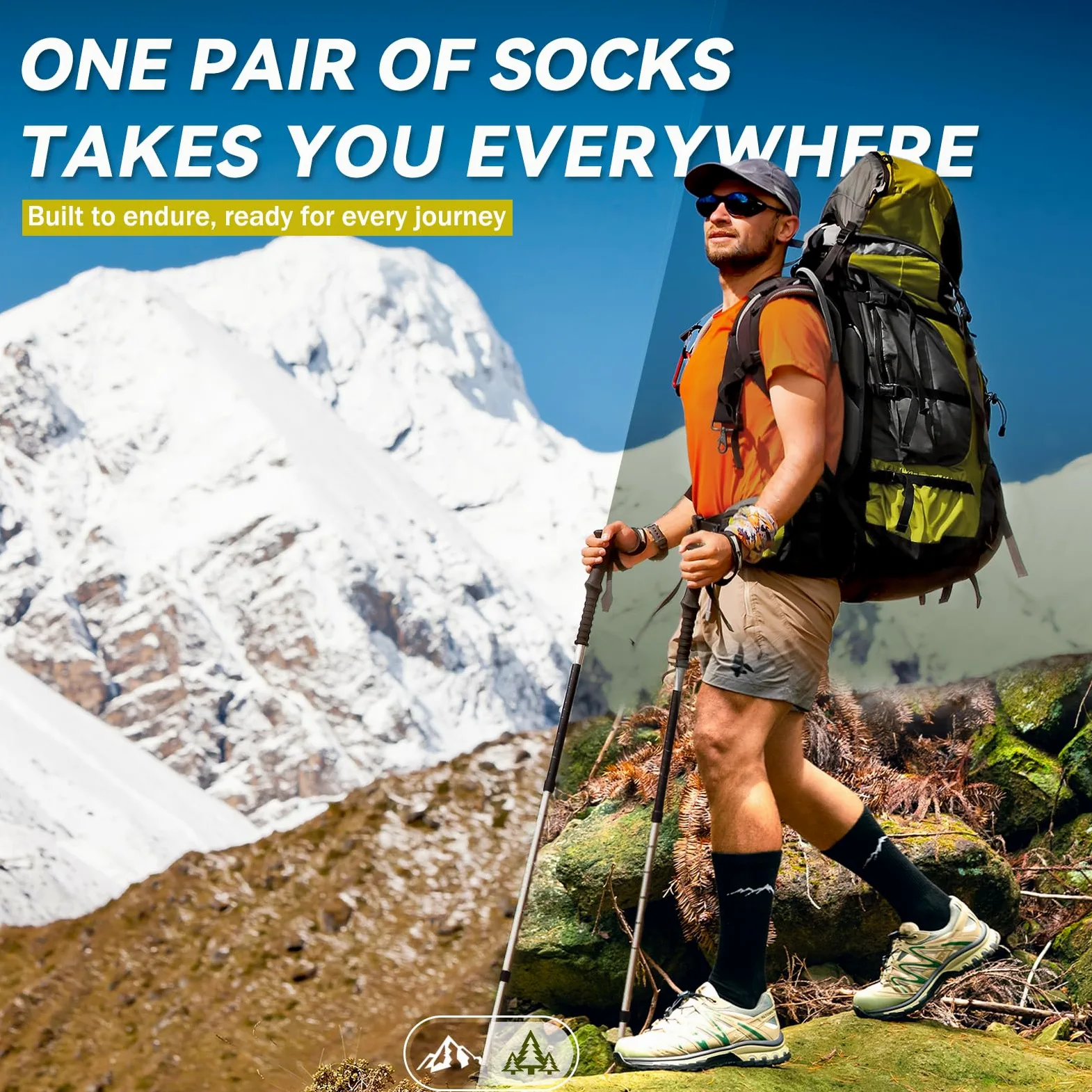 Merino Protect Chaussettes Merinos Homme Chaussettes Chaudes Douces Chaussette prévention des odeurs pour Randonnée Chasse Cyclisme