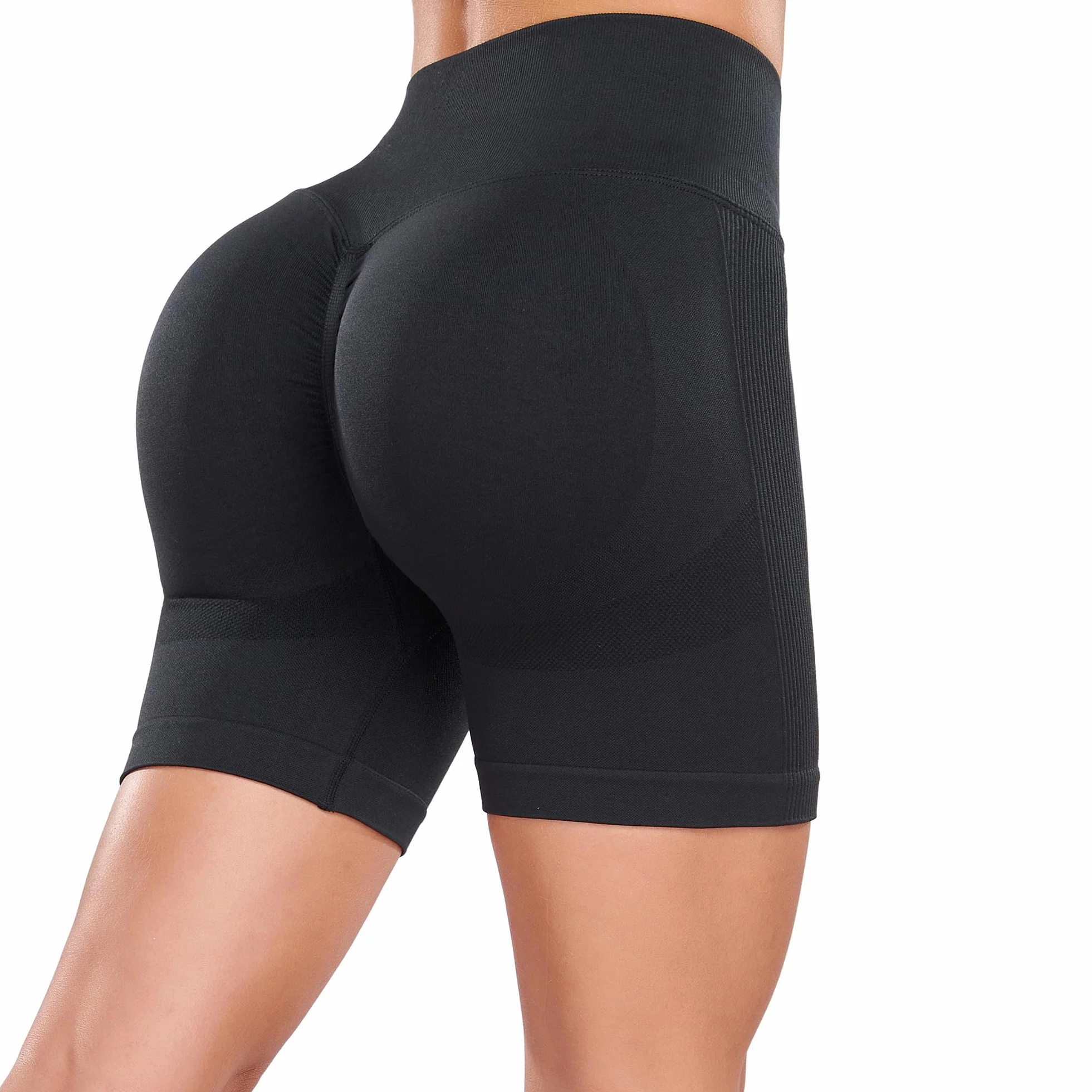 Scrunch Butt Short Sport Femme Push Up Legging Court Taille Haute Collants Butt Scrunch Short Cycliste Femme pour Fitness Gym Yoga