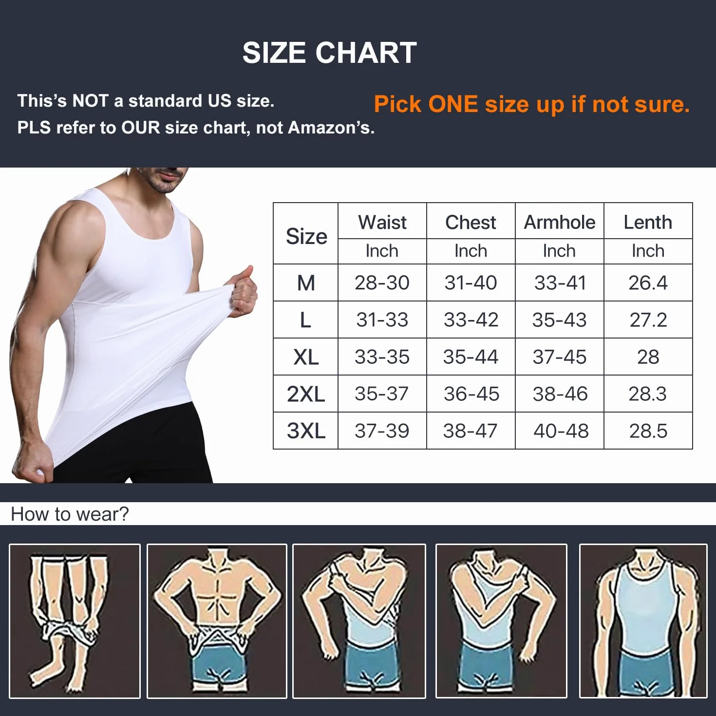 Lgtfy - Gilet amincissant pour homme - Maillot de compression pour gynécomastie - Contrôle du ventre - Change en quelques secondes