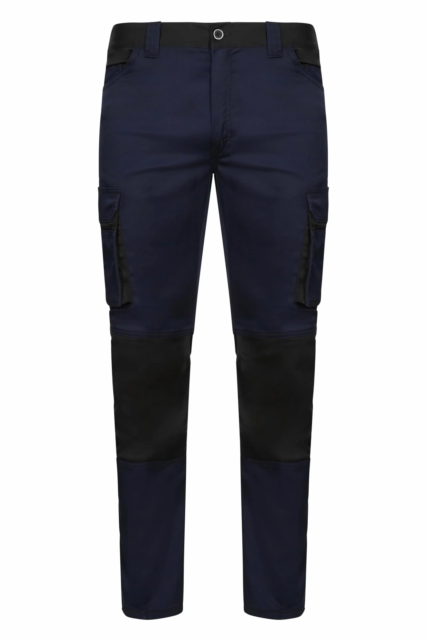 VELILLA Mixte Pantalón Stretch Bicolor D'utilité Professionnelle, Bleu Marine Et Noir, 40 EU