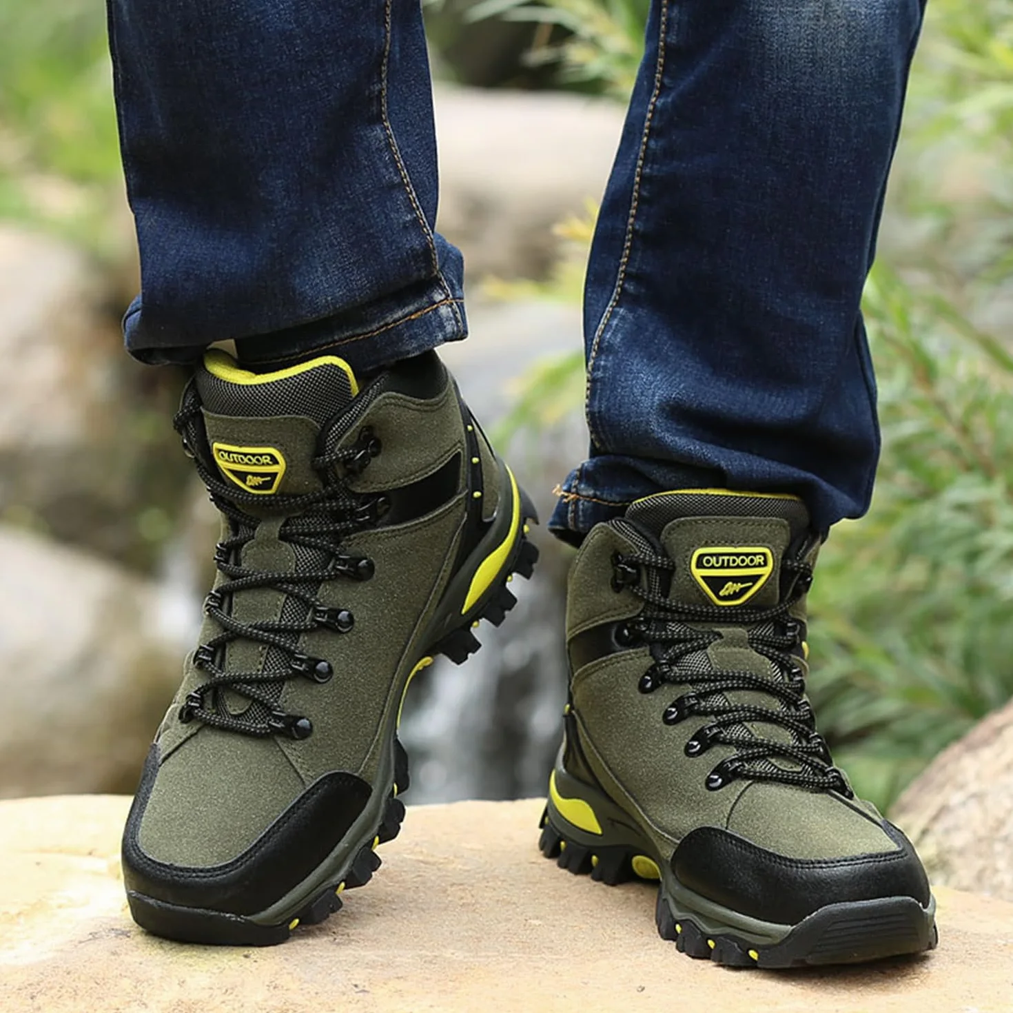 Chaussures de Randonnée Homme Respirant Antidérapant Bottes de Trekking Promenades Voyages Sneakers