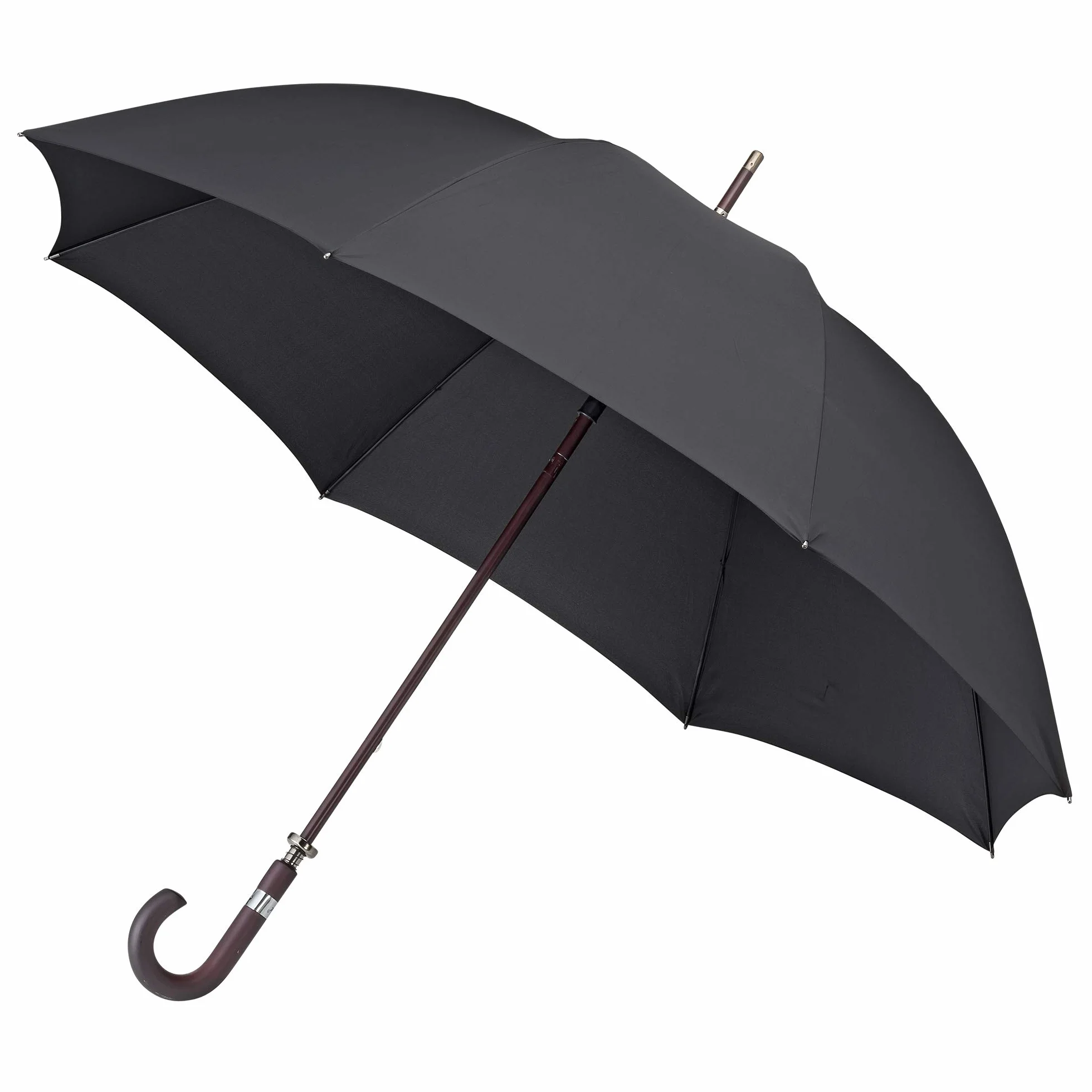 Falcone Parapluie Canne Homme 130 cm Résistant au Vent Noir Classique