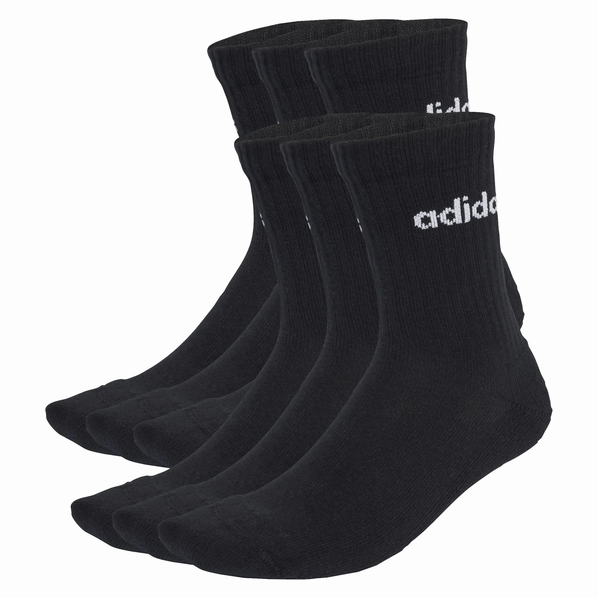 Adidas Chaussettes rembourrées hauteur mollet logo linéaire 6 paires