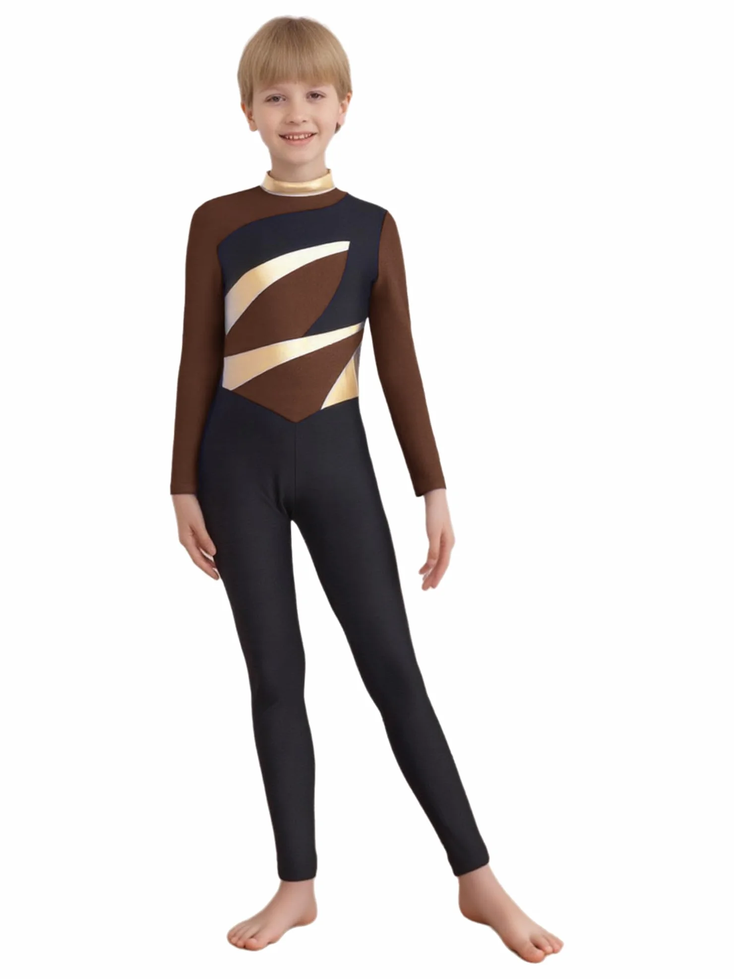 TiaoBug Justaucorps Gymnastique Ballet Enfant Garçon Léotard Danse Classique Combinaison Danse Moderne Patinage Artistique Costume Spectacle Entraînement 5-16 Ans