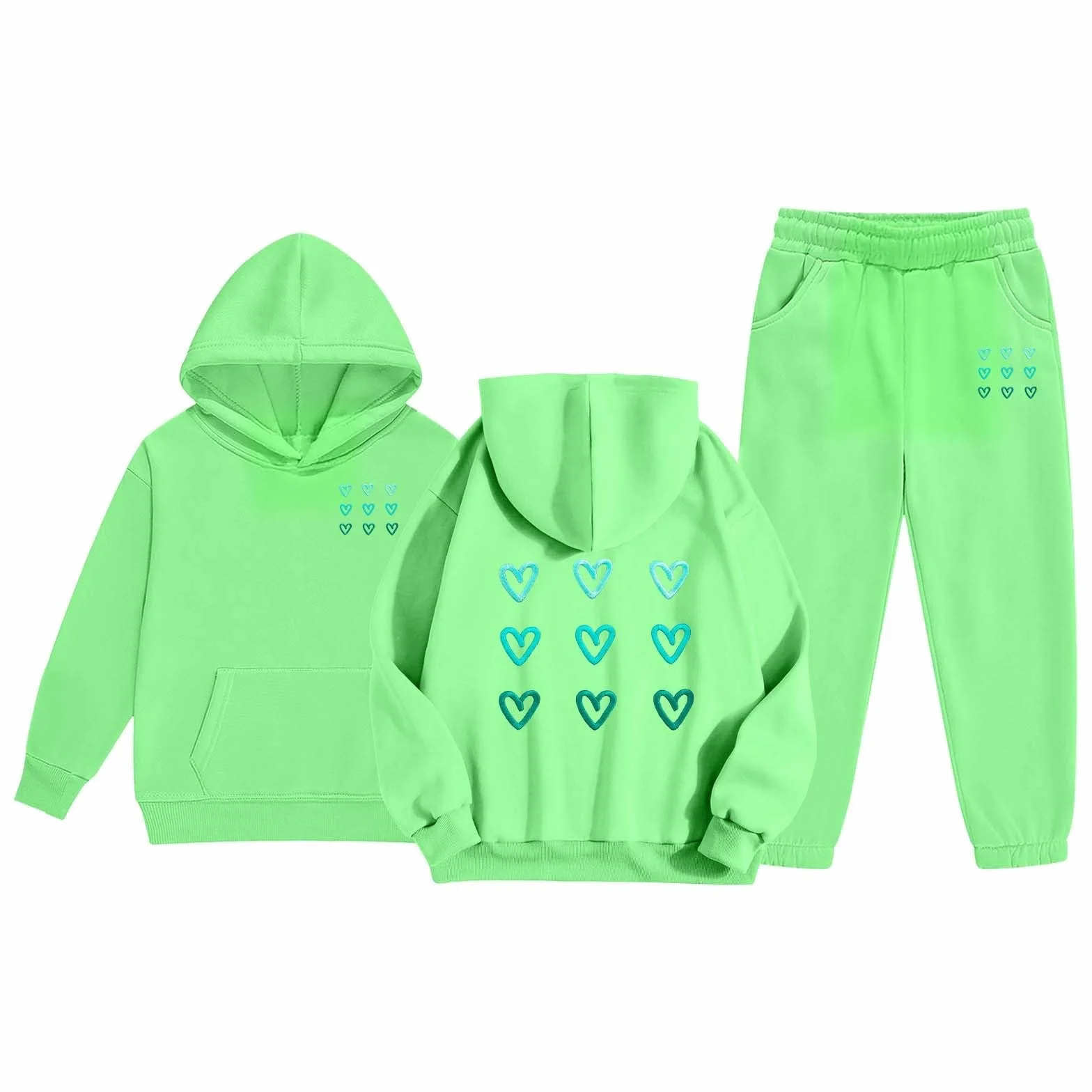 Survêtement enfant manches longues pull capuche pantalon ensemble sport ado école