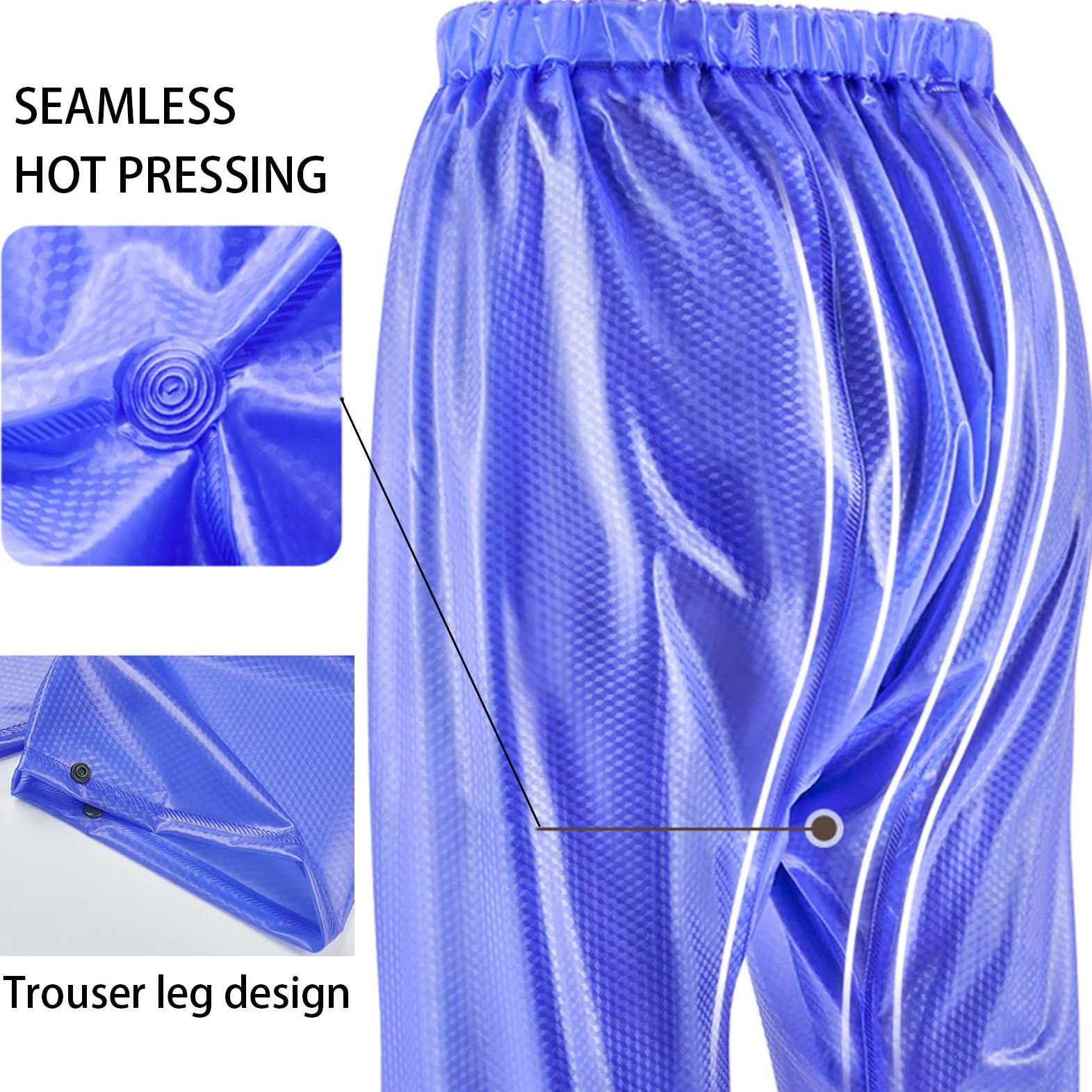Combinaison de Pluie Fendue en PVC, imperméable, légère, Veste de Pluie, Pantalon pour Hommes et Femmes, pour Le Travail en Plein air, Le Camping, la randonnée (Marron L)