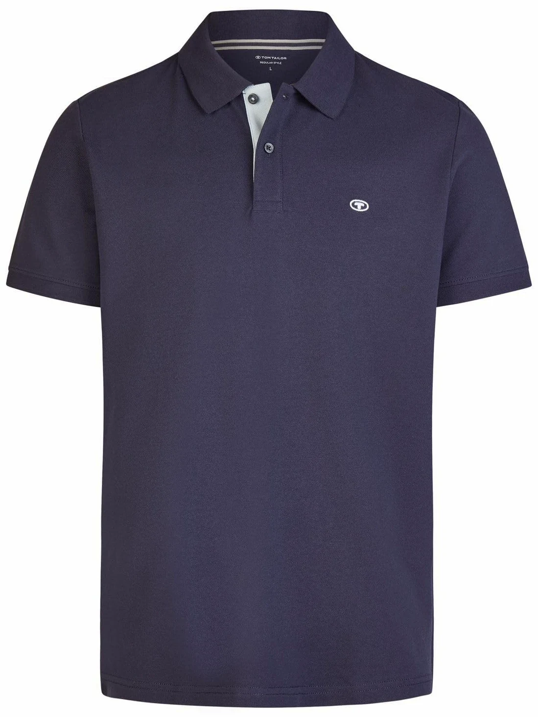 TOM TAILOR Lot de 3 polos à manches courtes en coton pour homme - Coupe droite - Pour l'été - Basiques - Couleur unie - Blanc, bleu, noir, olive, gris - Tailles S, M, L, XL, XXL, 3XL