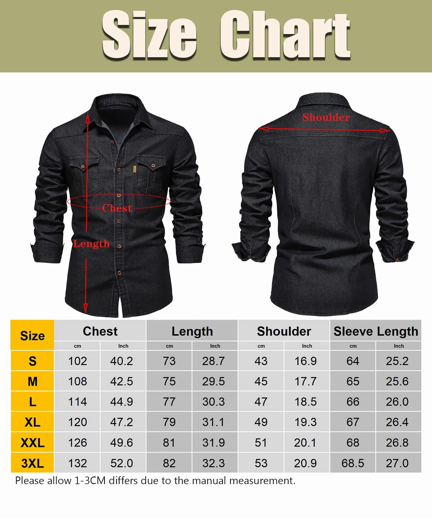 Hommes Manches Longues Chemise Casual Chemise Boutonnée élégante à Coupe Ajustée Henley Shirts de Plage Chemise en Denim Slim Fit avec Poche