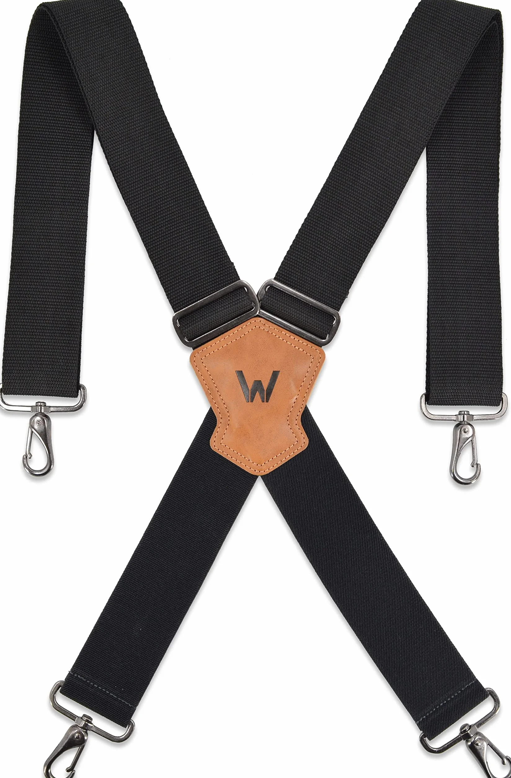 WELKINLAND Bretelles pour Homme 5,1 cm Travail, Noir