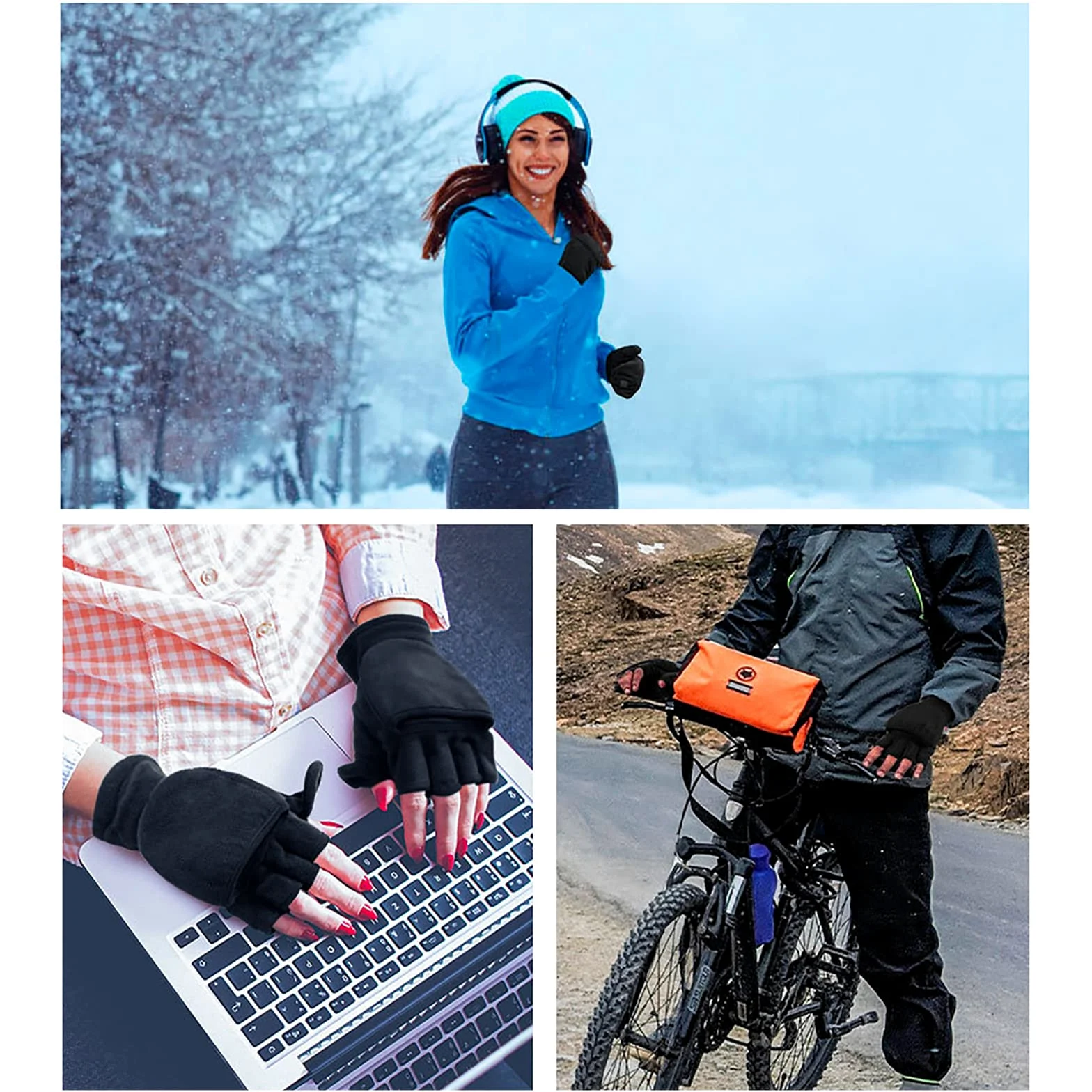 Gants d'hiver Gants de Ski Imperméables et Coupe-Vent Gants Thermiques pour la Conduite la Randonnée et Le Travail par Temps Froid pour Hommes et Femmes