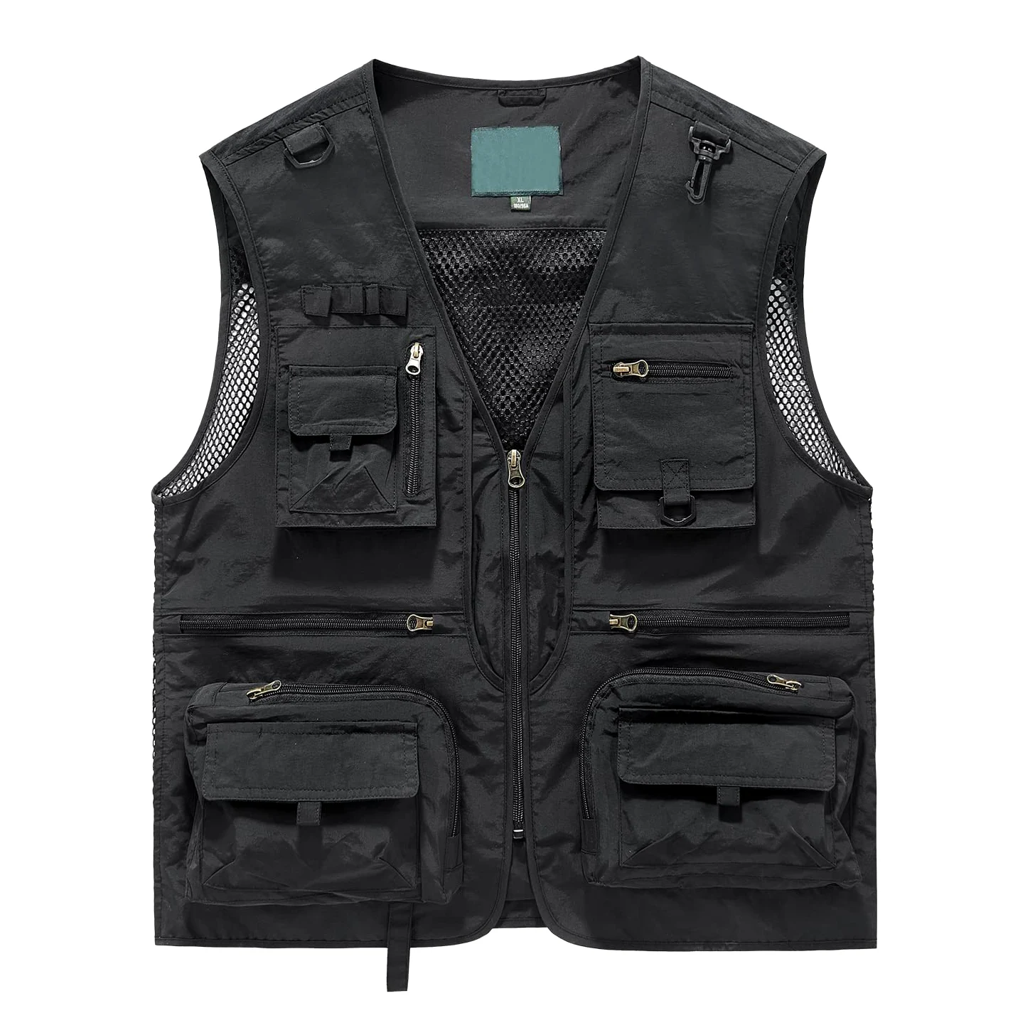 Pour des Hommes Multi-poches Gilet de Pêche Sans Manches Respirant Gilet en Maille pour la Photographie de Chasse