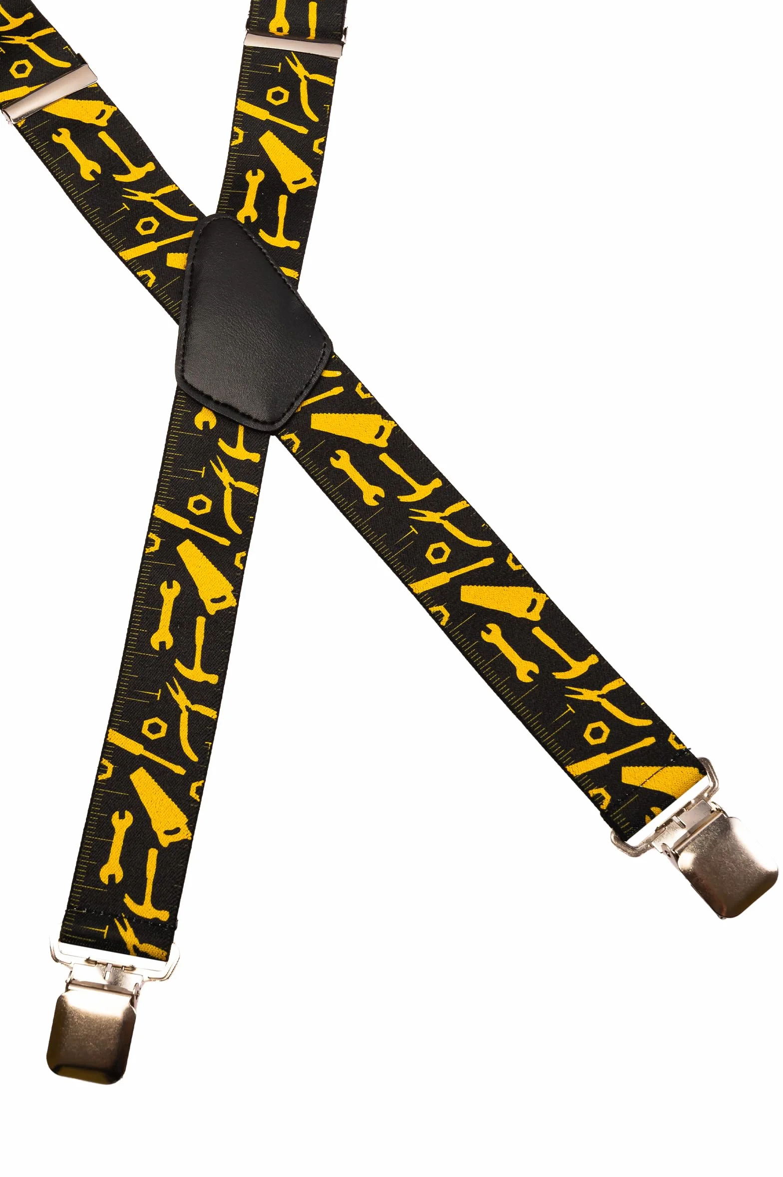 Bretelles Motif Outils – Bretelles Robustes Réglables en X et en Y, 4 cm/5 cm de Large, Idéales pour le Travail et le Quotidien
