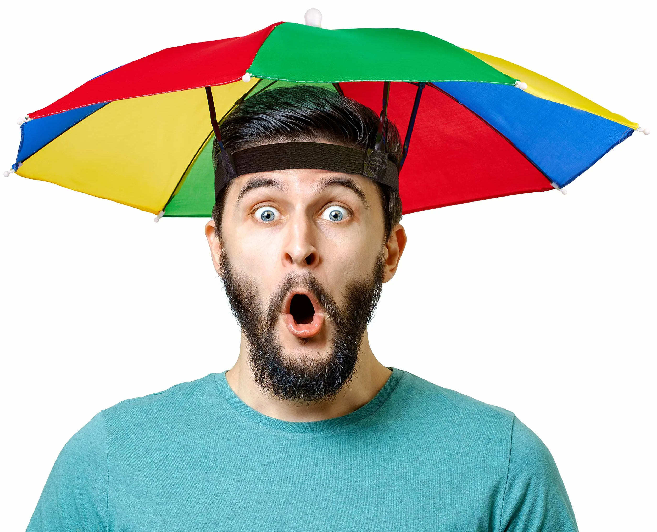 Parapluie pliable | Chapeau parasol | Protection solaire - Couvre-chef pour adultes & enfants - parfait pour le carnaval | Mardi gras | Festival | Plage & Activités de plein air - Taille unique