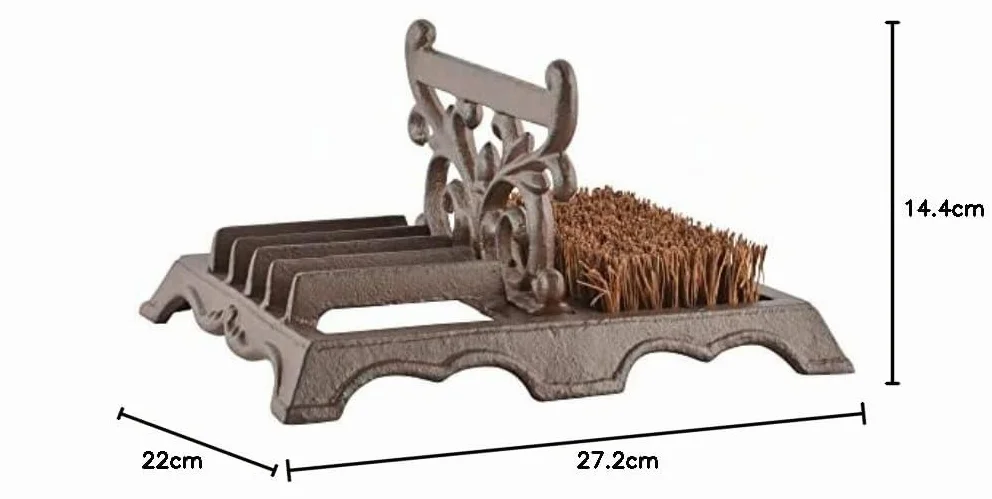 Fallen Fruits LH219 Brosse et raclette pour Bottes Marron