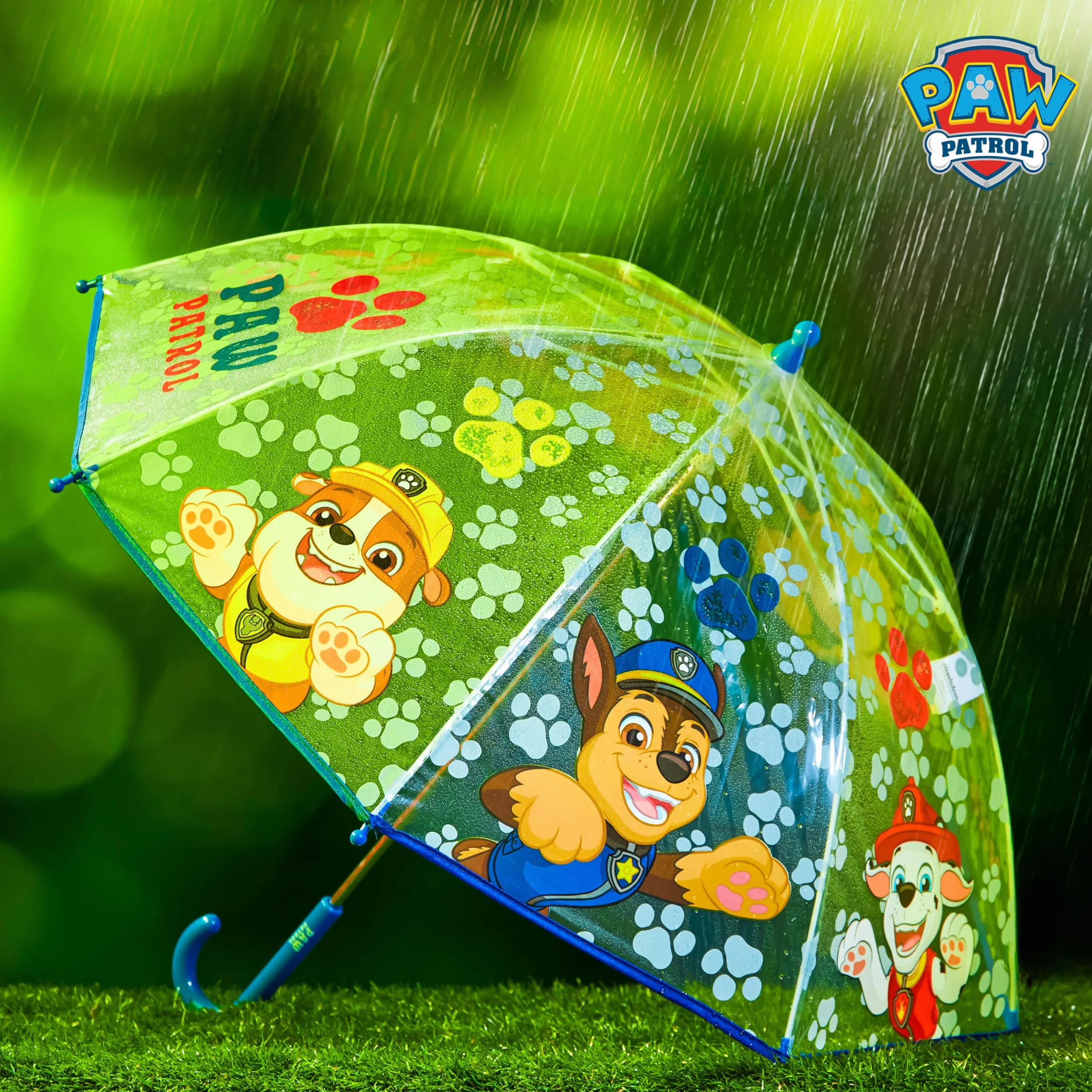 Pat Patrouille Parapluie Enfant Canne Cloche Transparent Officiel