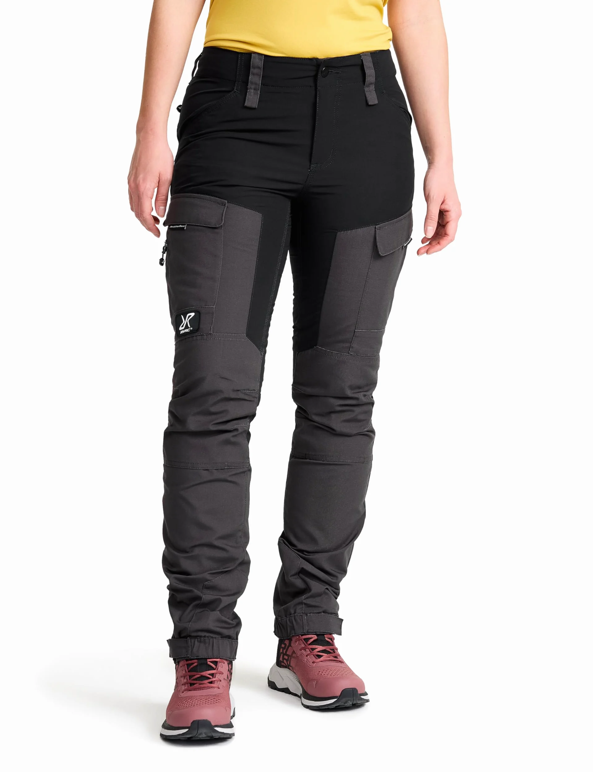RevolutionRace Femme RVRC GP Pants, Pantalon Durable pour la randonnée et Autres activités de Plein air, Jet Black, XS