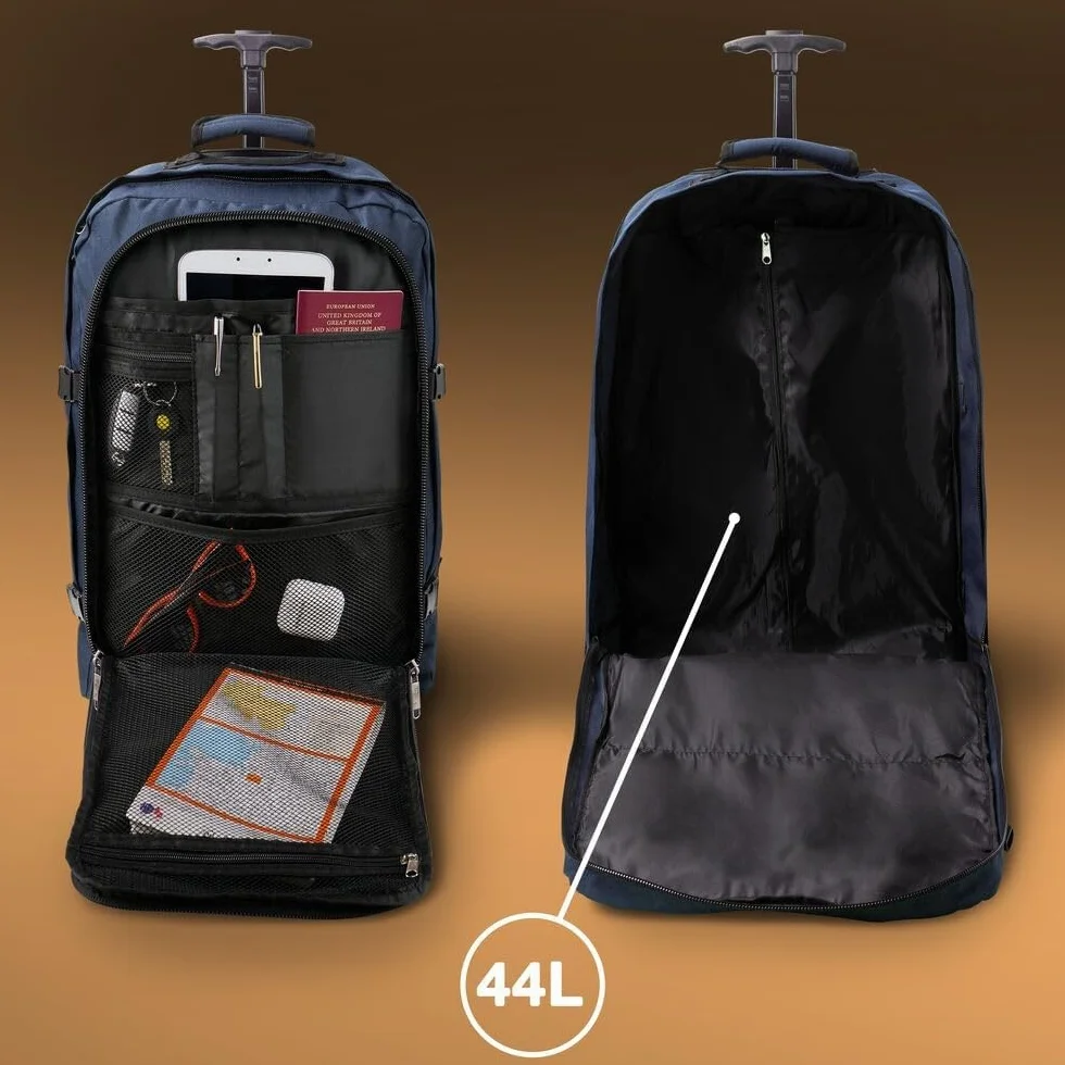 Cabin Max Bagage Cabine 55x40x20 Sac a Dos Voyage Cabine Avion, Bagage à Main, 55 x 40 x 20 cm, Léger, Femme/Homme - Classique 44L