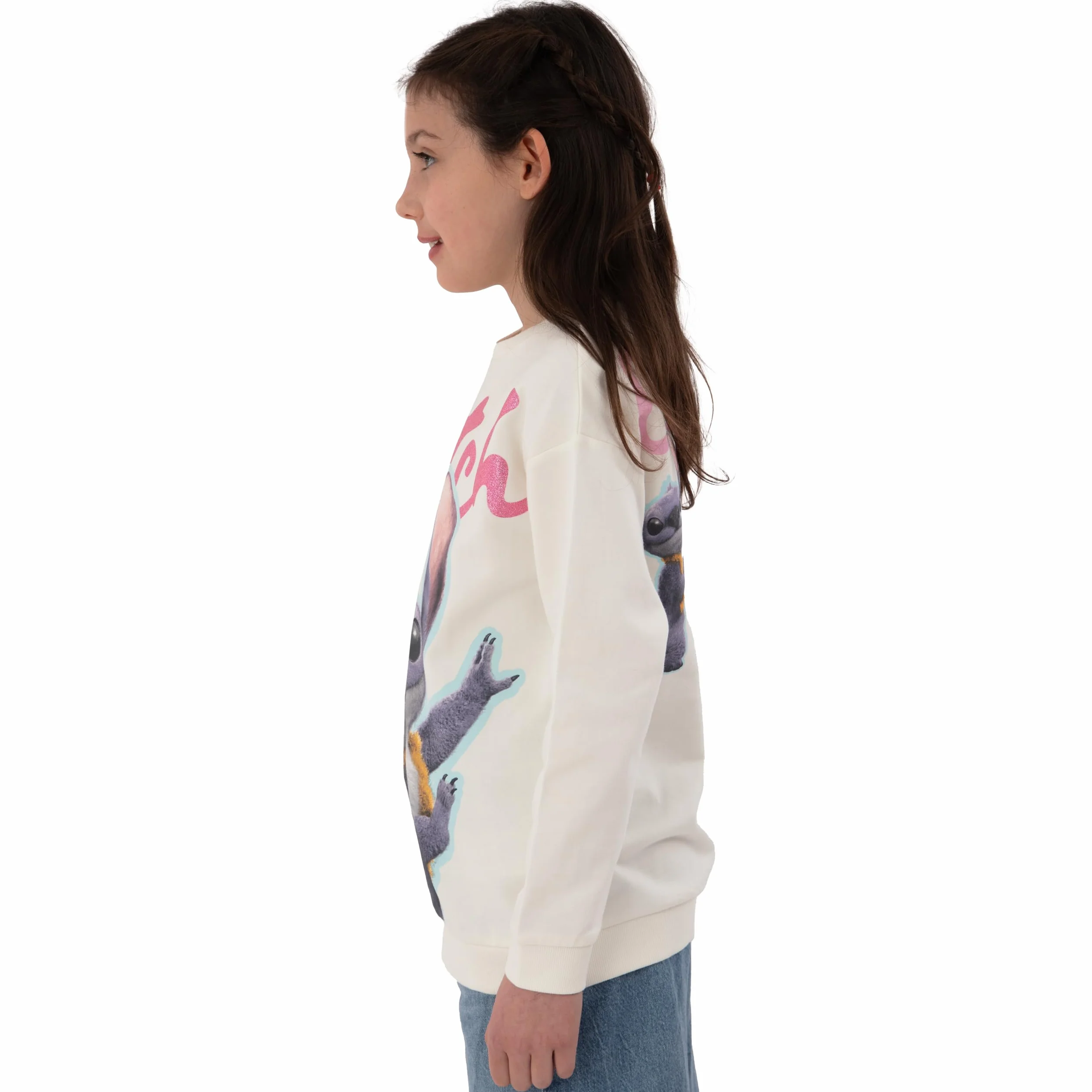 Disney Sweat Fille, Sweat en Coton Lilo Et Stitch, Pull Fille A Manches Longues, Vêtements Stitch