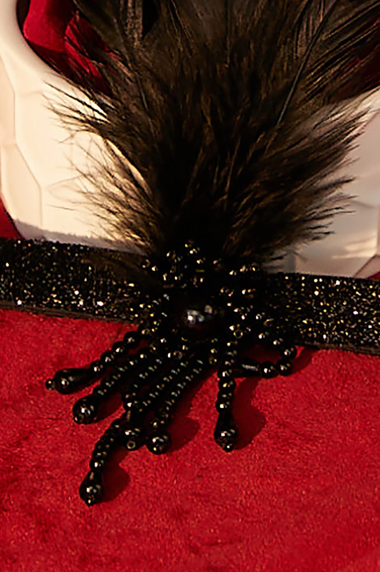BABEYOND Bandeau Gatsby Cristal 1920s Plume Flapper Accessoires Charleston Vintage Noir