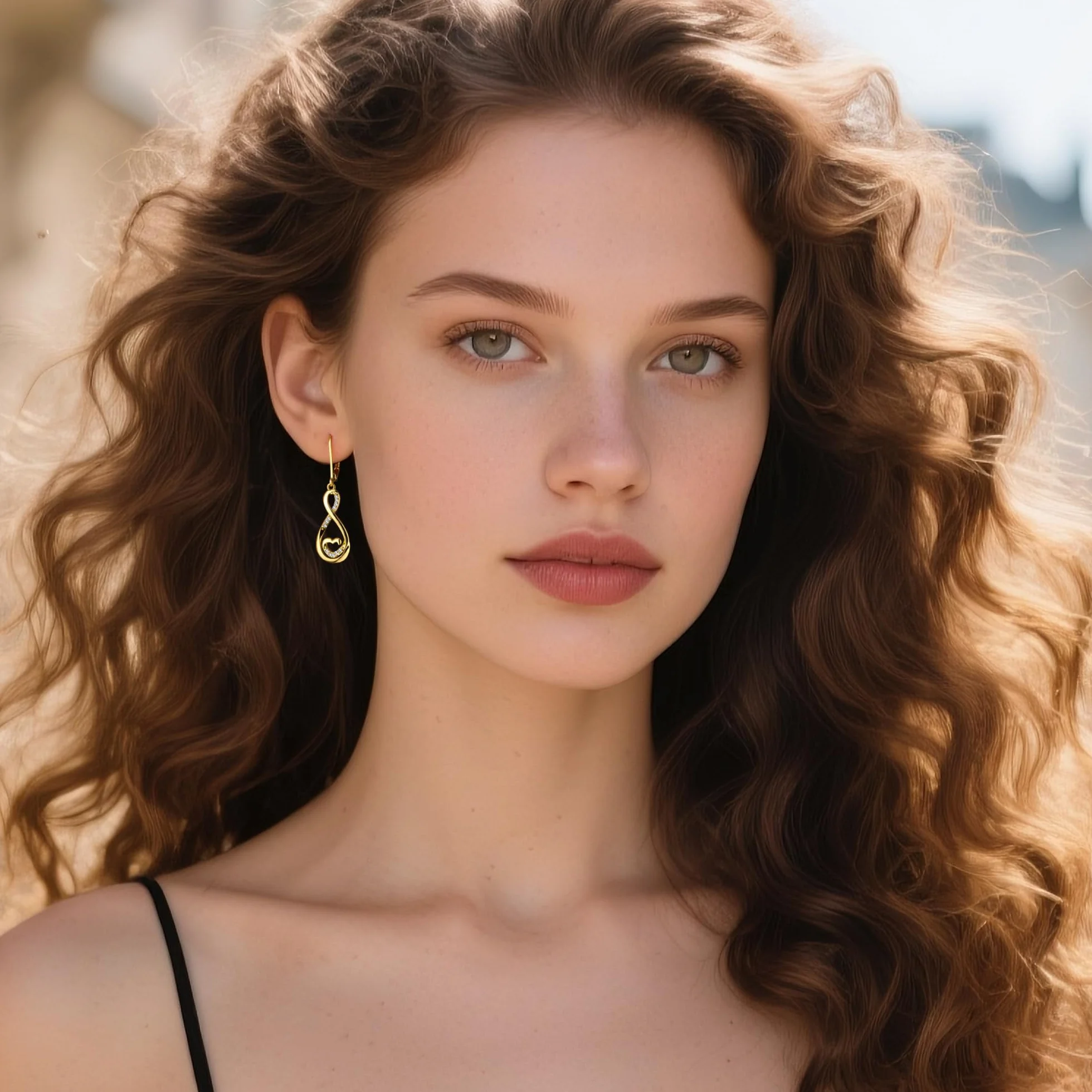 ALEXCRAFT Boucles D'oreilles Pendantes Femme Or, Boucles d'Oreilles Élégantes Plaquées Or 18 Carats, Argent 925 Post, Hypoallergéniques, Cadeaux de Bijoux