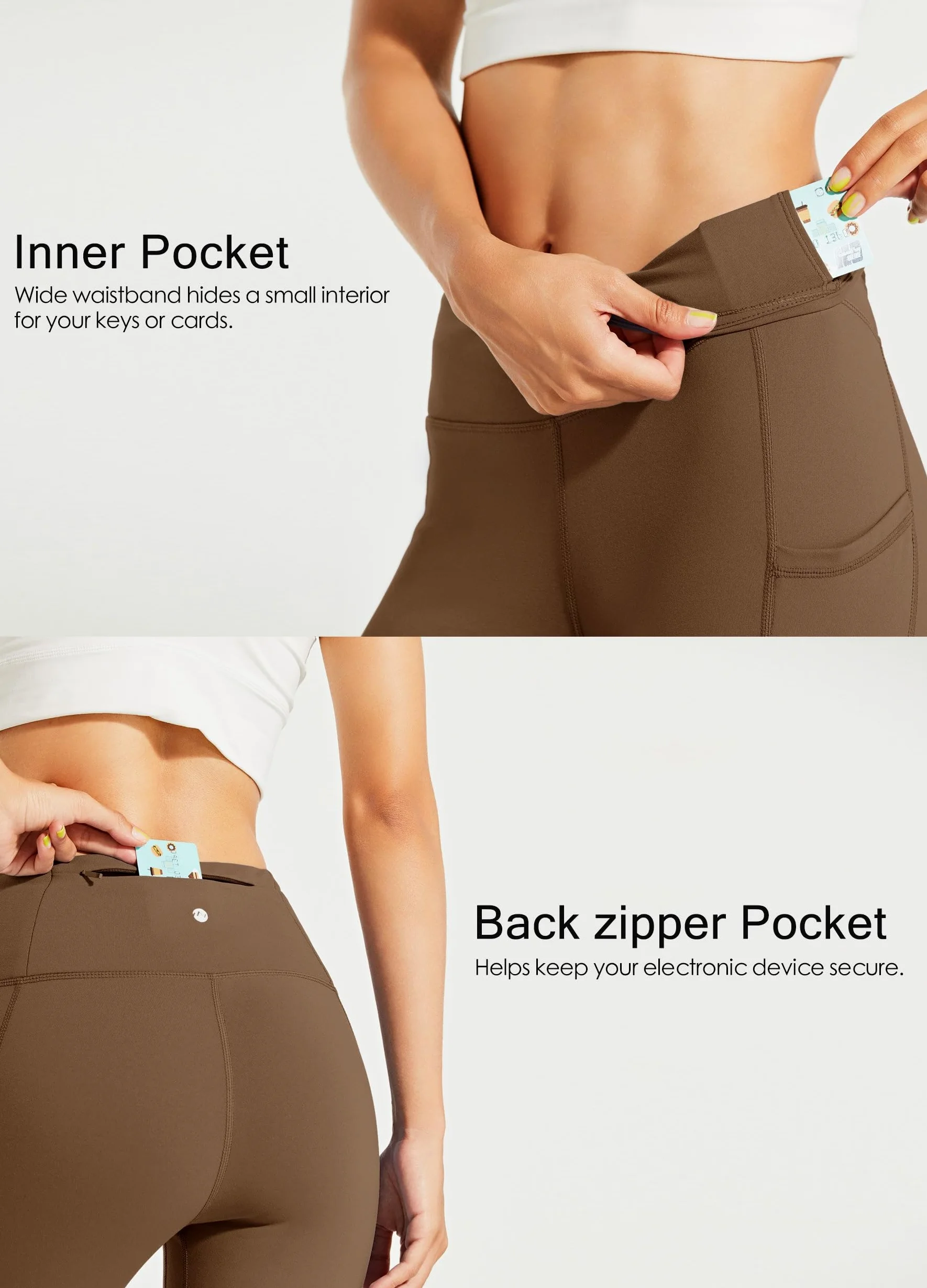 WILLIT Leggings doublés en polaire pour femme - Imperméables - Pour l'hiver - Pour le yoga - Taille haute