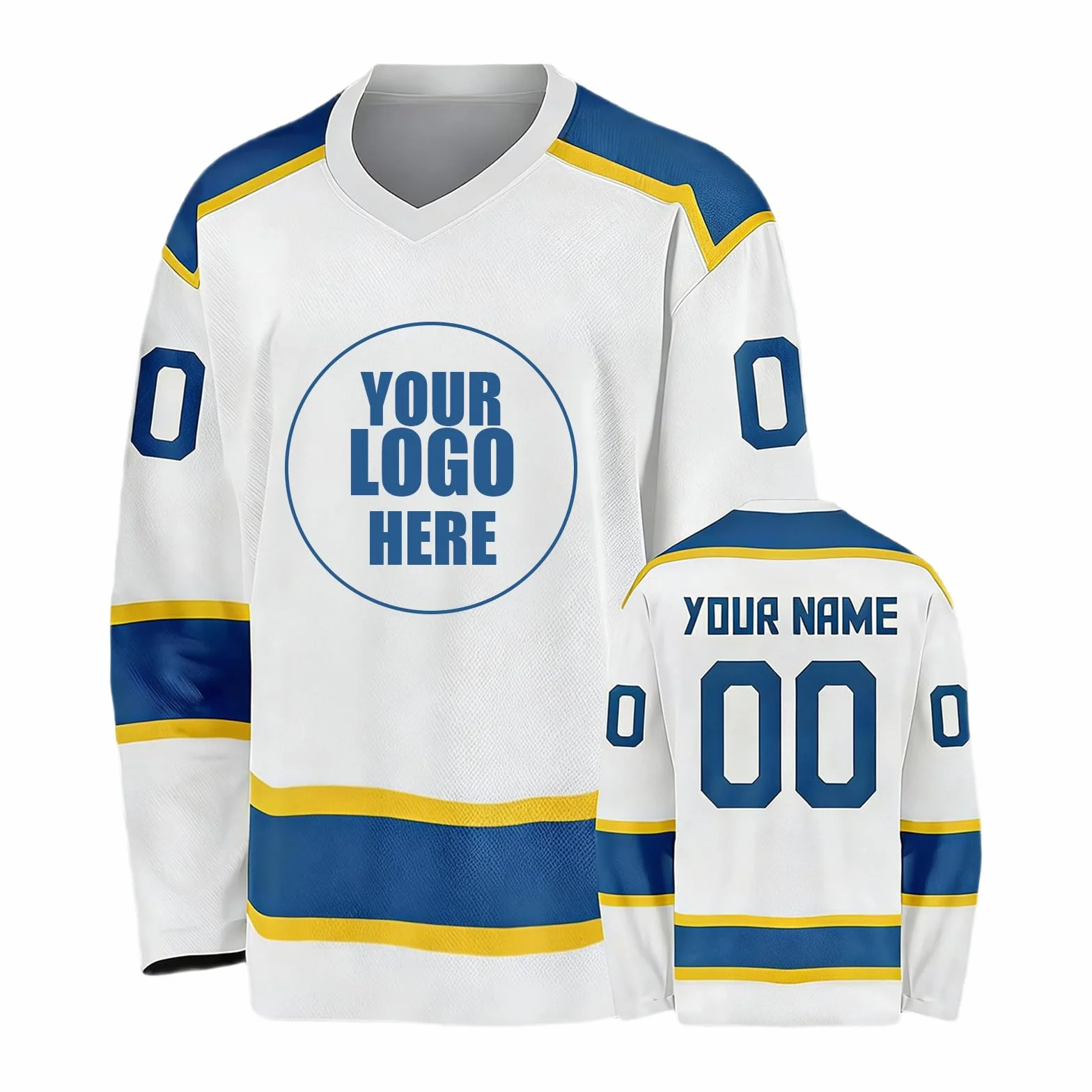 Maillot de hockey personnalisé homme garçon logo numéro nom manches longues fan équipe adulte enfant jeune