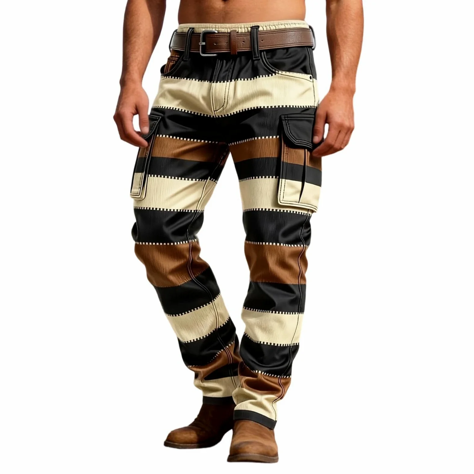 Pantalon De Travail pour Homme avec Genouillère Cargo Stretch Coupe Fuselée 3/4 Jogging Survetement Pantalons Shorts Running Plage Droite Grandes Tailles Disponibles