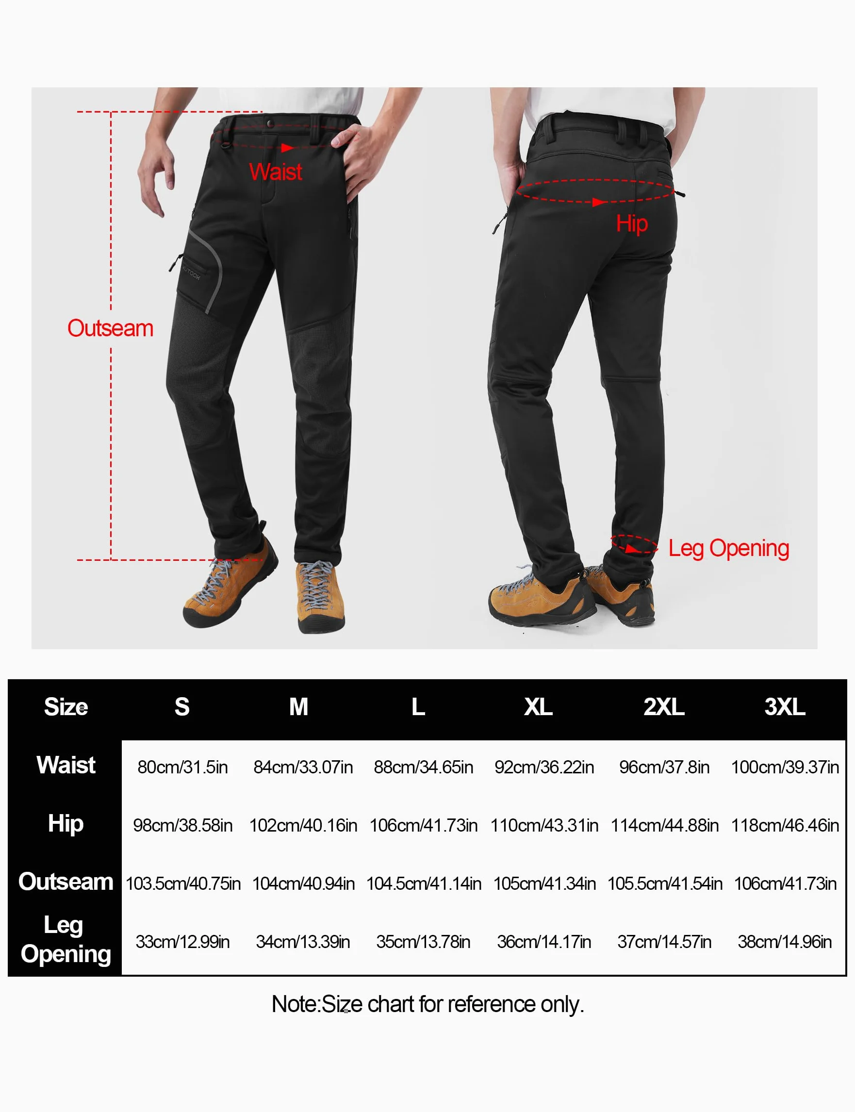 KUTOOK Pantalon de Travail Coupe-Vent et imperméable pour Homme Chaud Antidérapant Extensible Randonnée Alpinisme Chasse Sports Pantalon