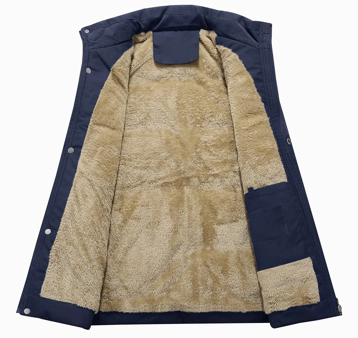 KEFITEVD Hommes Hiver Polaire Pêche Corps plus Chaud Coupe-vent Gilet de Photographie en Plein air avec Plusieurs Poches