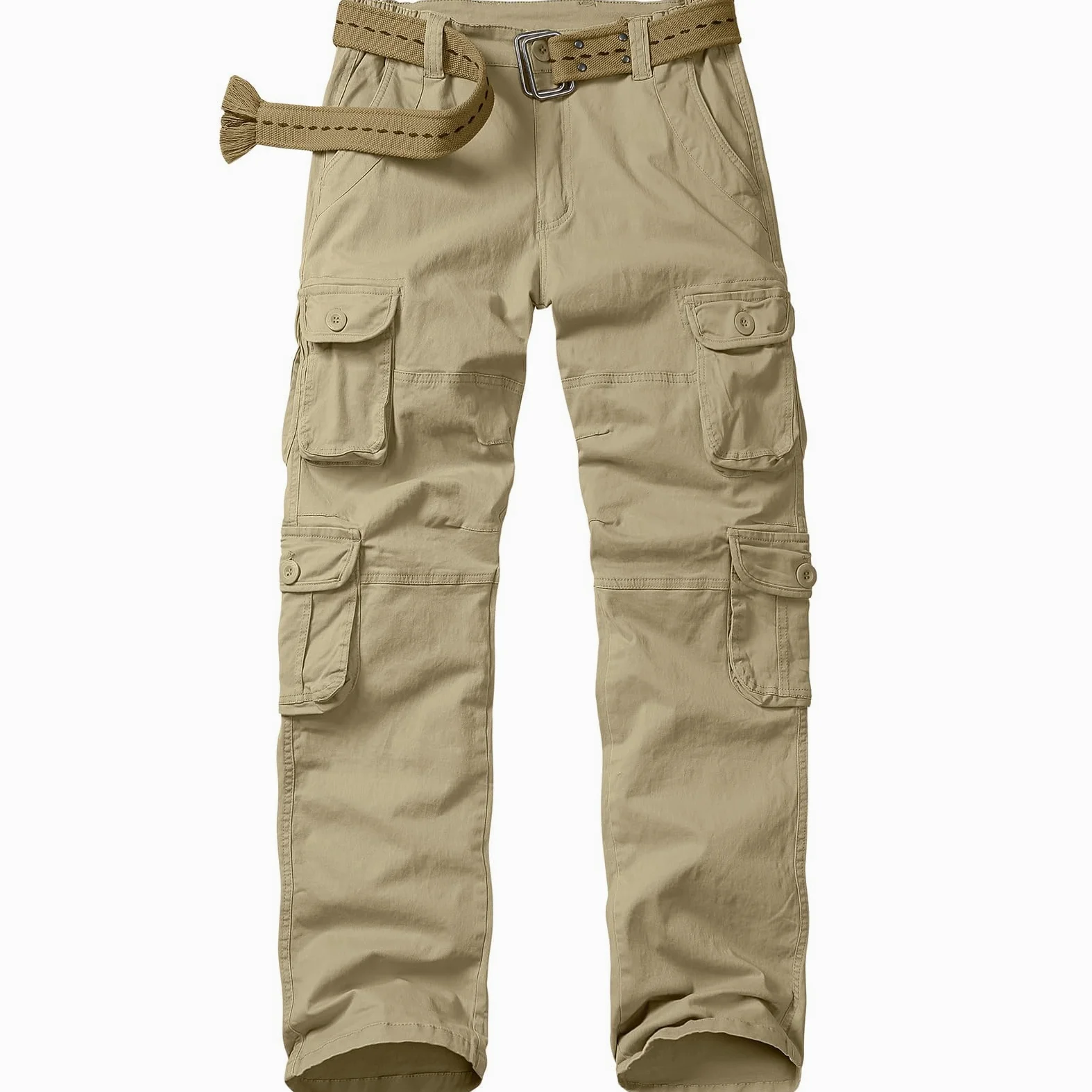 Pantalon cargo pour femme - Pantalon de travail - Pantalon d'extérieur stretch - Pantalon de randonnée - Pantalon d'été léger - Multi poches - Pantalon militaire - Coupe décontractée