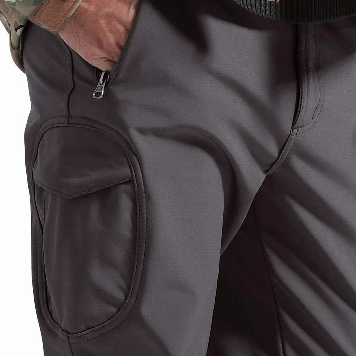 FREE SOLDIER Pantalon Ski Homme Pantalon de Randonnée Chaud d'hiver Pantalon de Chasse Imperméable Pantalon d'extérieur en Softshell Doublé de Molleton | Pantalon de ski et de randonnée avec ceinture, pantalon d'hiver imperméable, pantalon de travail isol