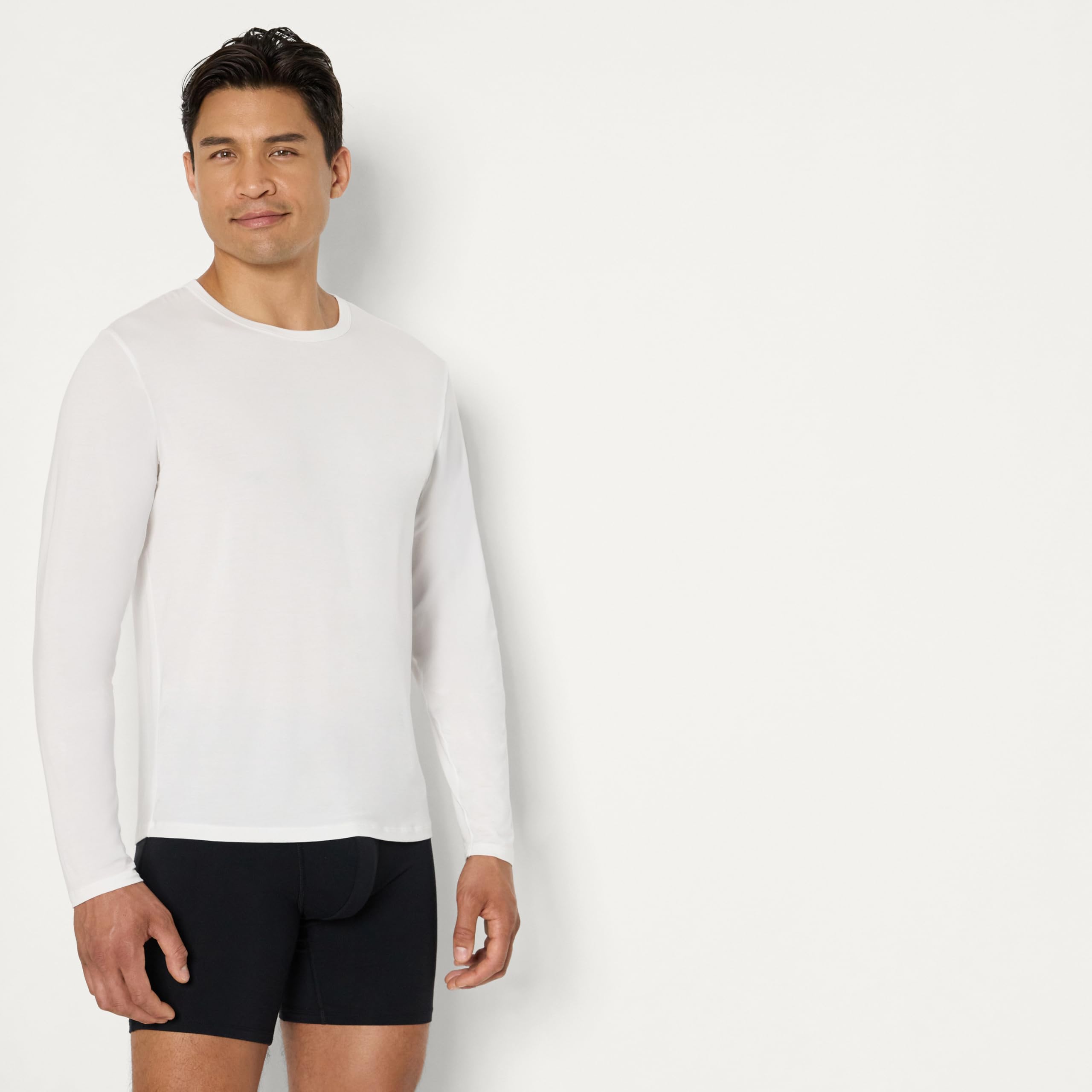 Men's Long-Sleeve Modal Crewneck Base Layer