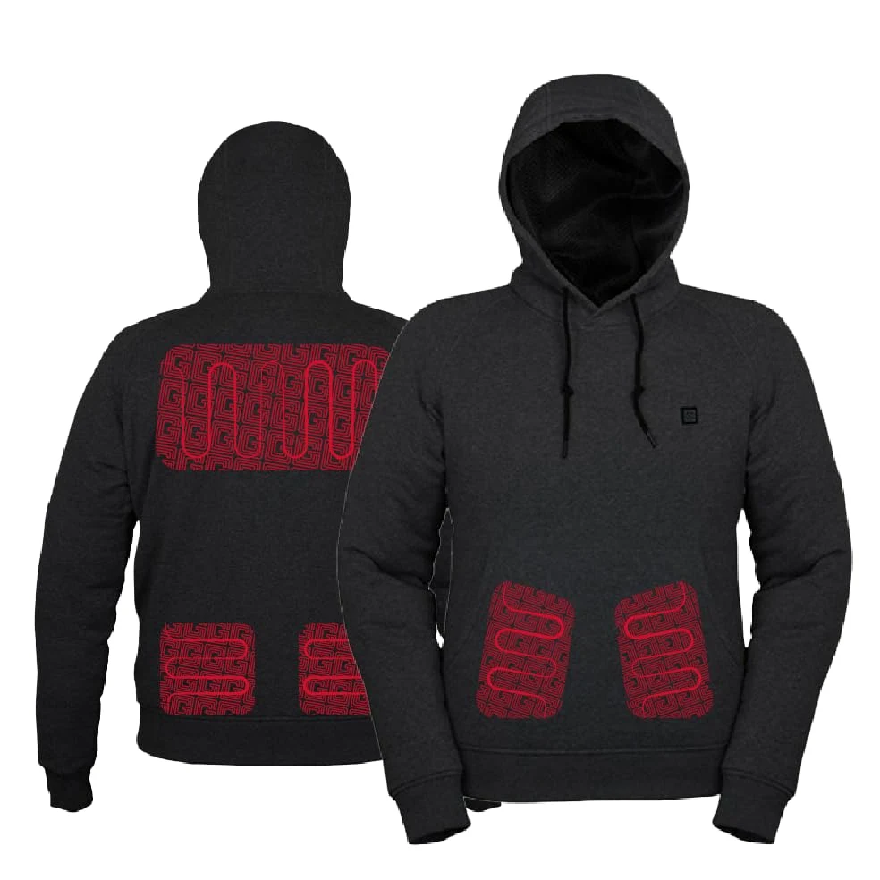G-HEAT - Sweat Chauffant à Capuche - Mixte - Coupe Ajustée Usage : Quotidien, Ville, Travail par Temps froids. Fourni avec Batterie et Câble de Recharge
