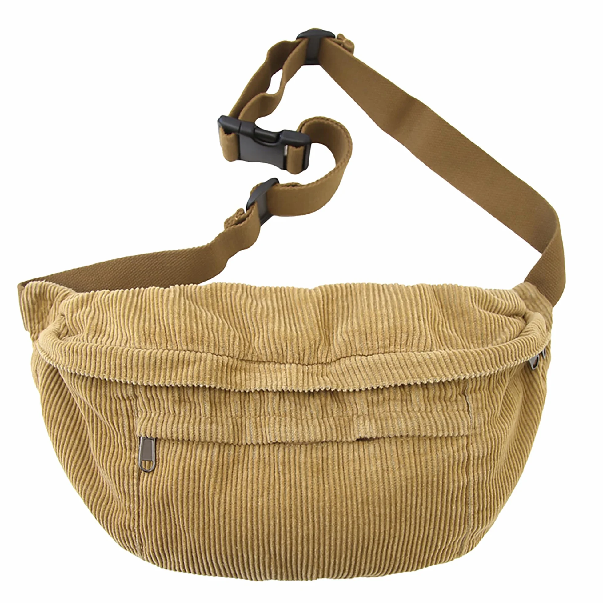 Sac Banane Femme Grand Format Tendence, Sac à Bandoulière Réglable Ceinture de Voyage pour Randonnée (Cachi)