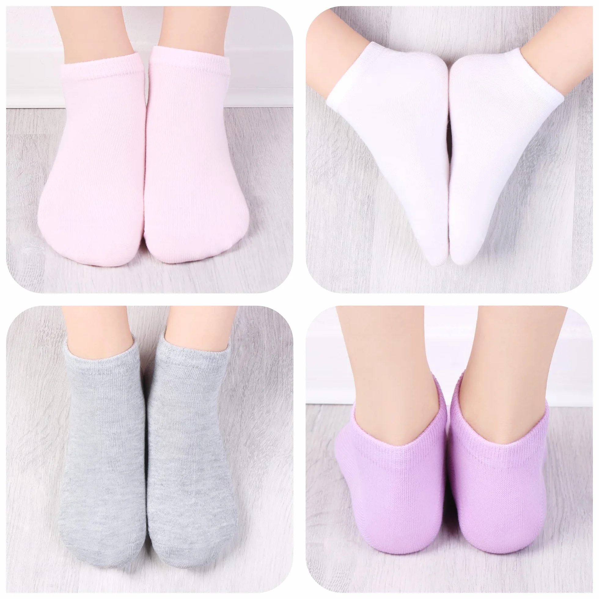 Libella Lot de 6 Chaussettes Courtes Fille Été Socquettes en Coton Uni 100% Confortables et Respirantes pour Enfants 2897