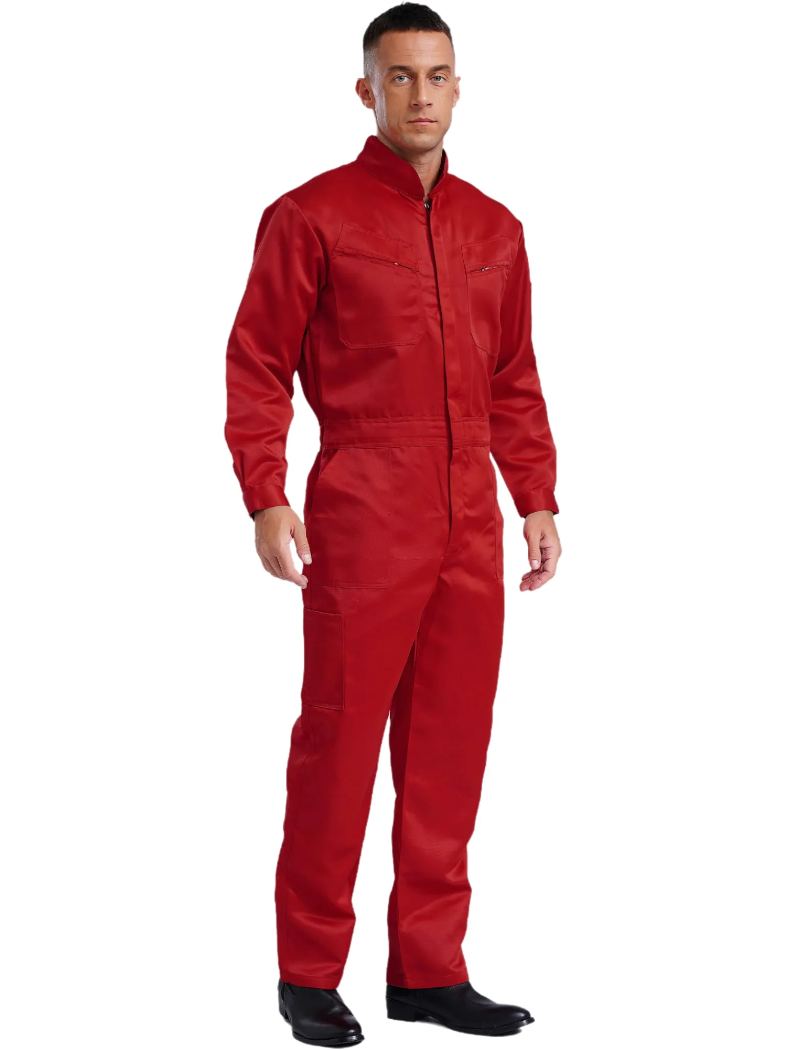 Hommes Salopette De Travail Coton Combinaisons Manches Longues Ensemble Complet Uniforme De Travail Vêtements Combinaison Protection Costume